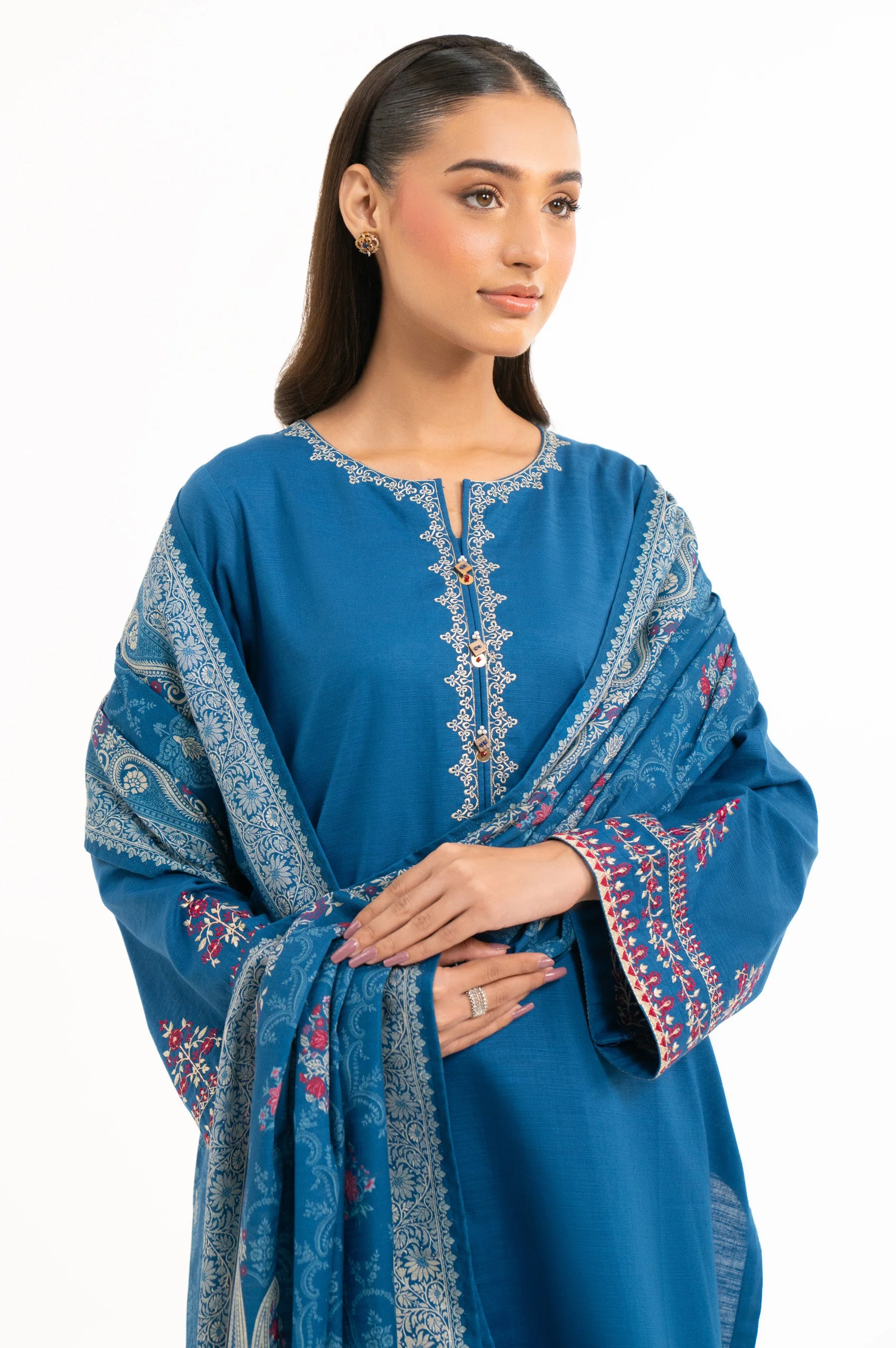 STITCHED EMBROIDERED SUIT (FACTORY E-OUTLET) - Image 4
