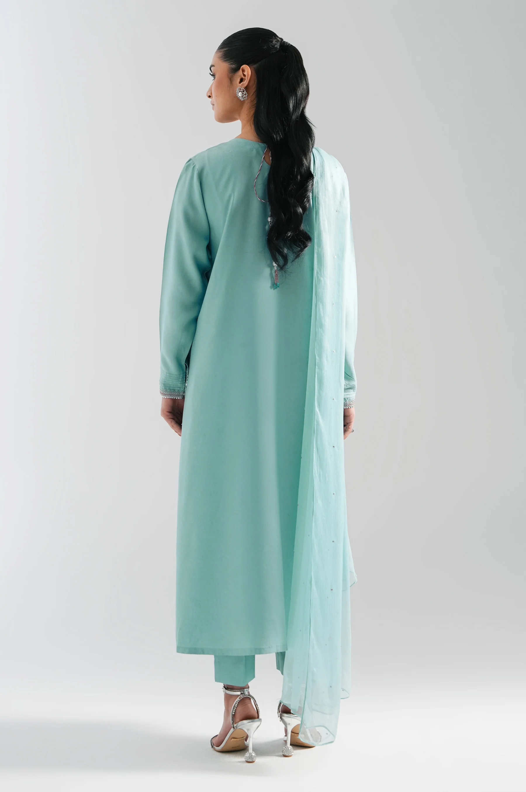 STITCHED EMBROIDERED OAK SILK SUIT - Image 3