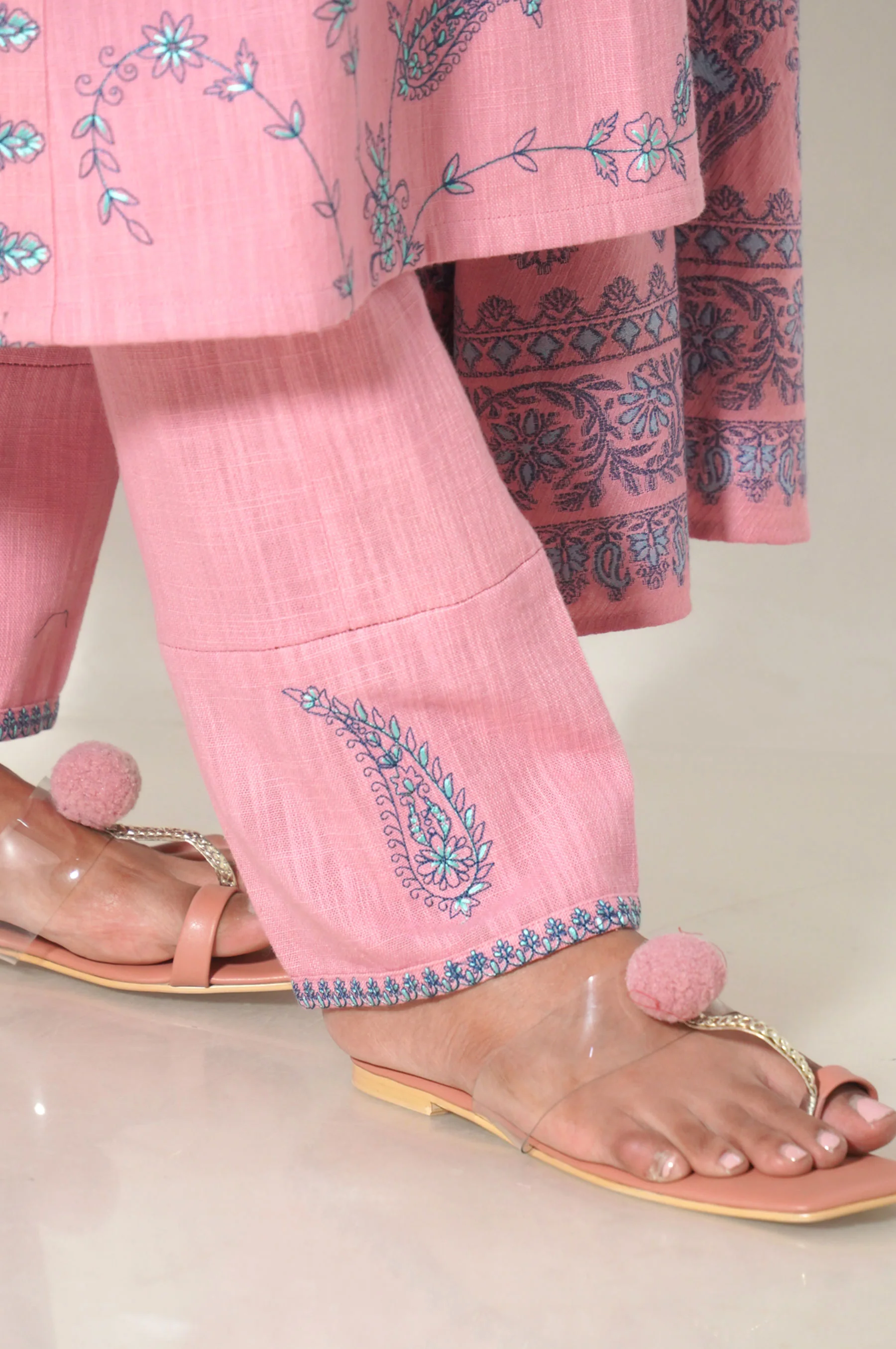 Stitched 3 Piece Textured Slub Suit - Image 5