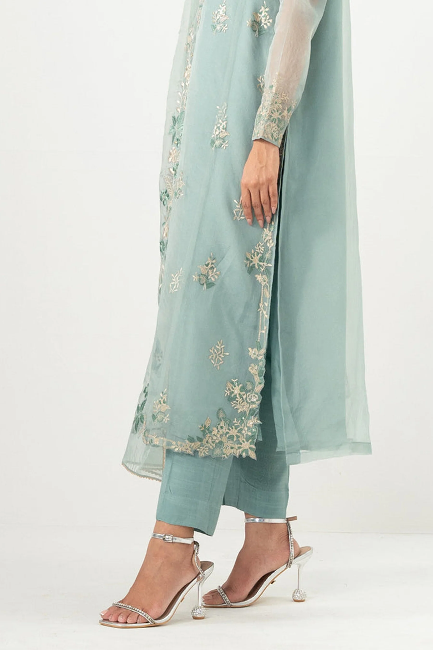 STITCHED DYED RAW SILK CULOTTES (FACTORY E-OUTLET) - Image 2