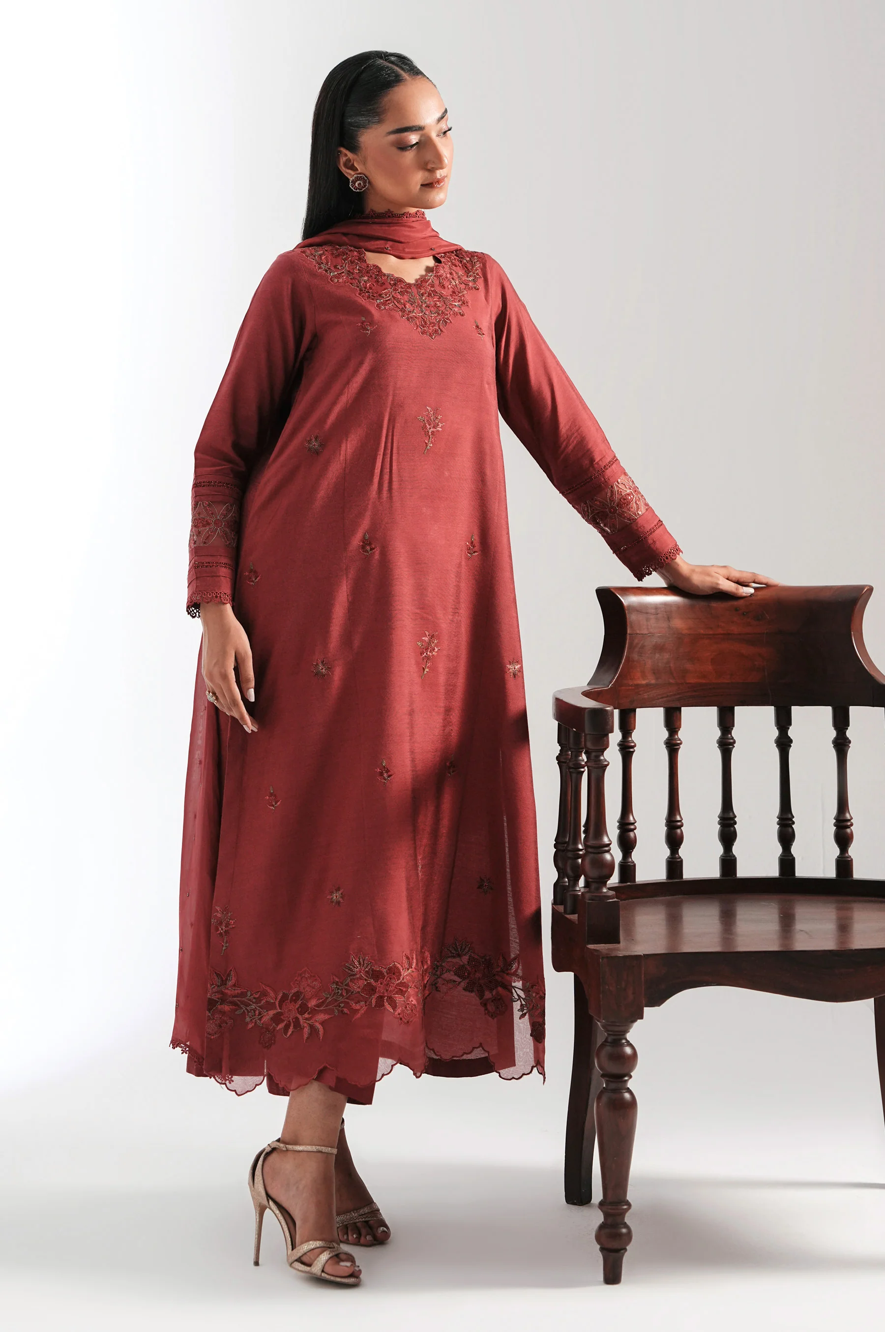 EMBROIDERED COTTON SILK SHIRT - Image 5