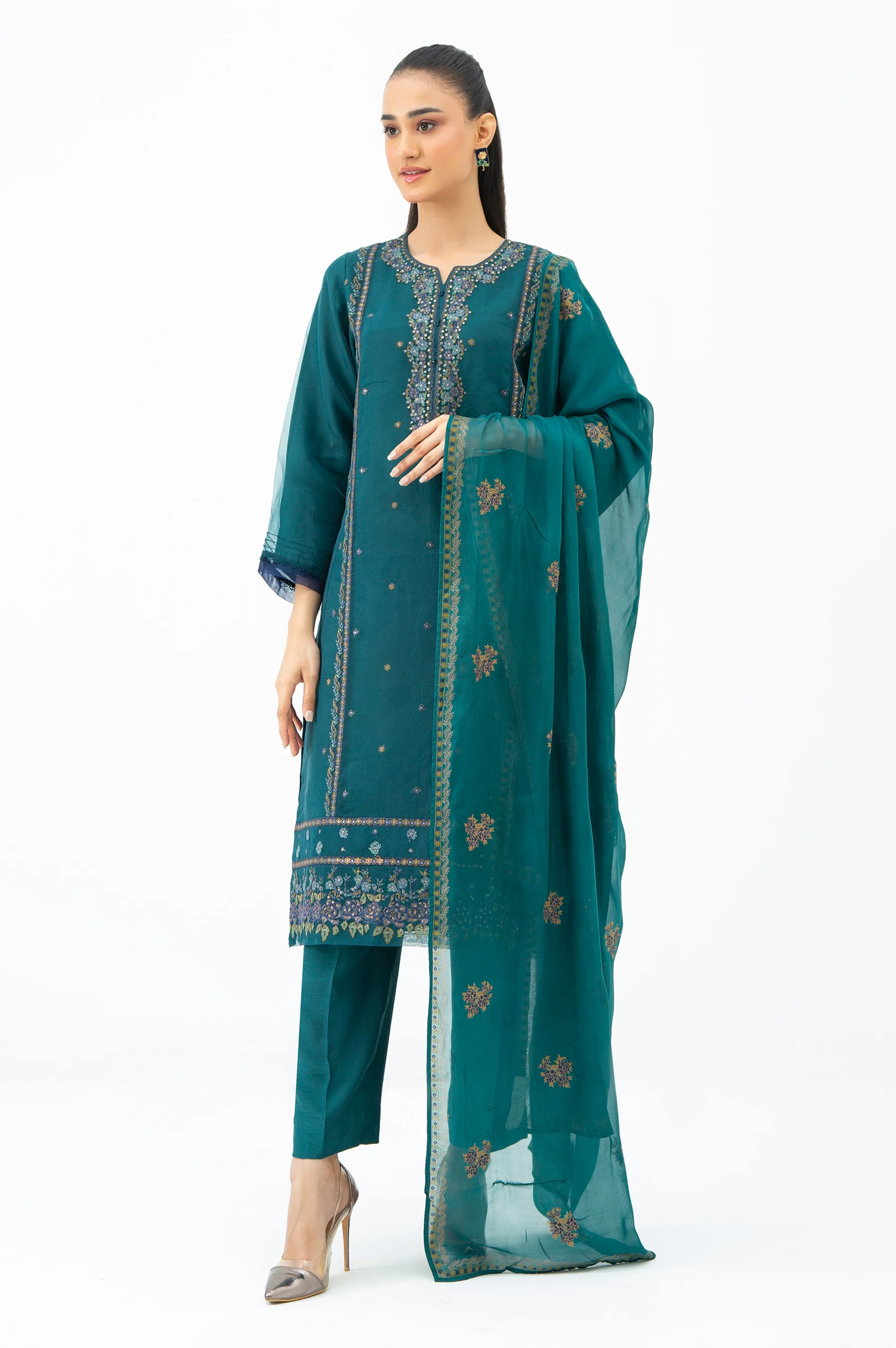 EMBROIDERED STITCHED ORGANZA SHIRT - Image 5