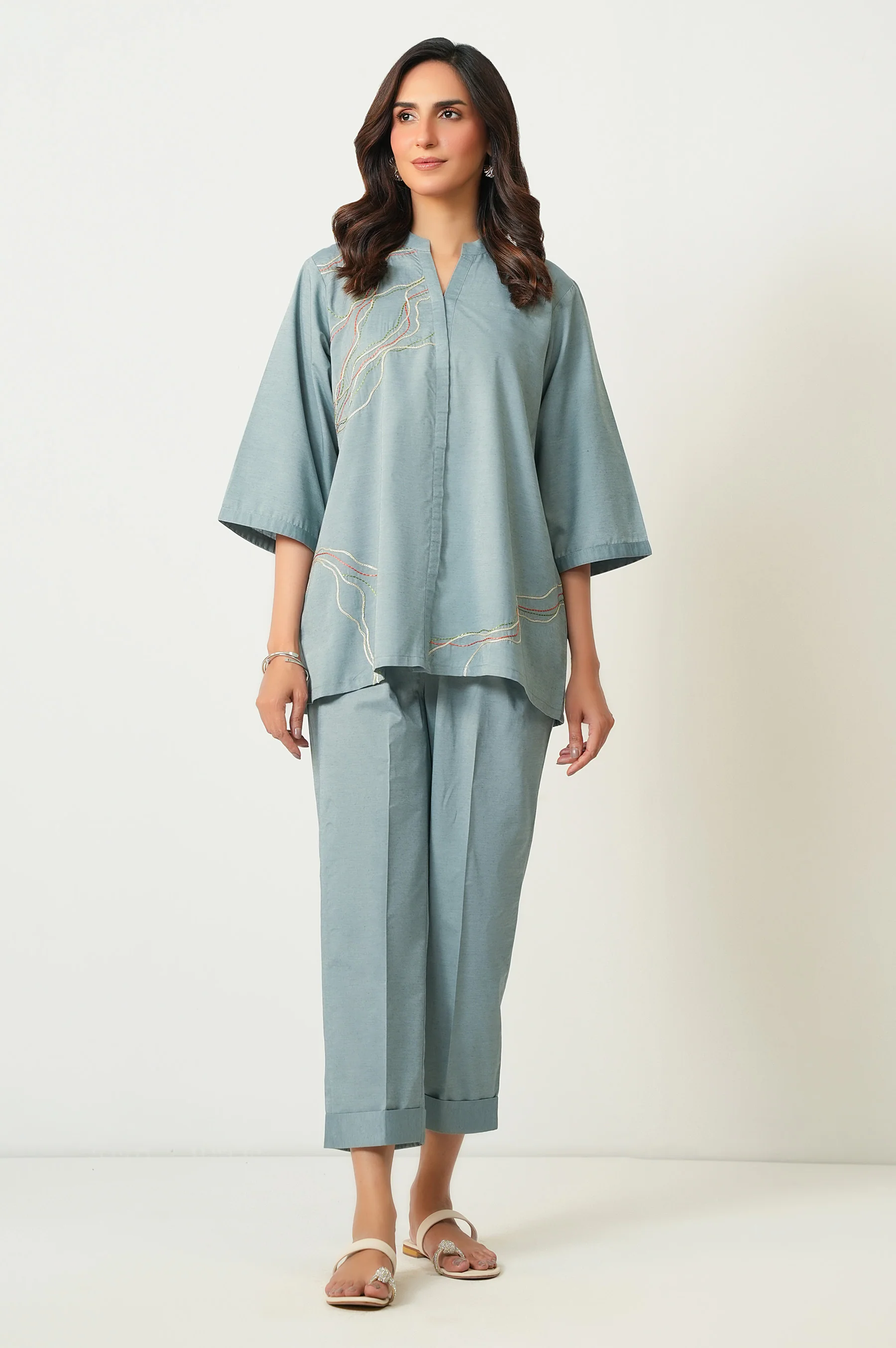 EMBROIDERED CO-ORD SET
