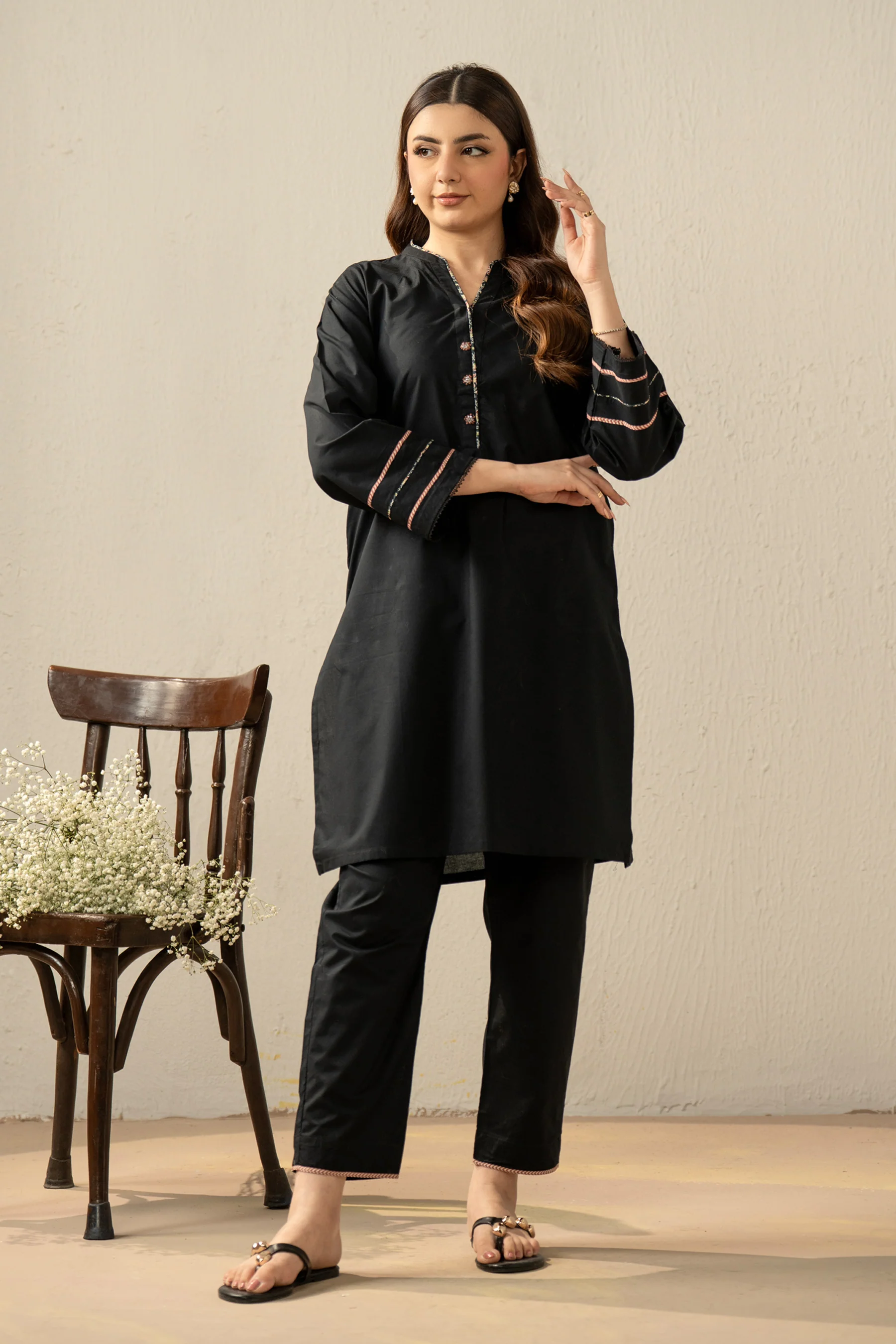 STYLIZED TEXTURED STITCHED 2 PIECE SUIT - Image 4