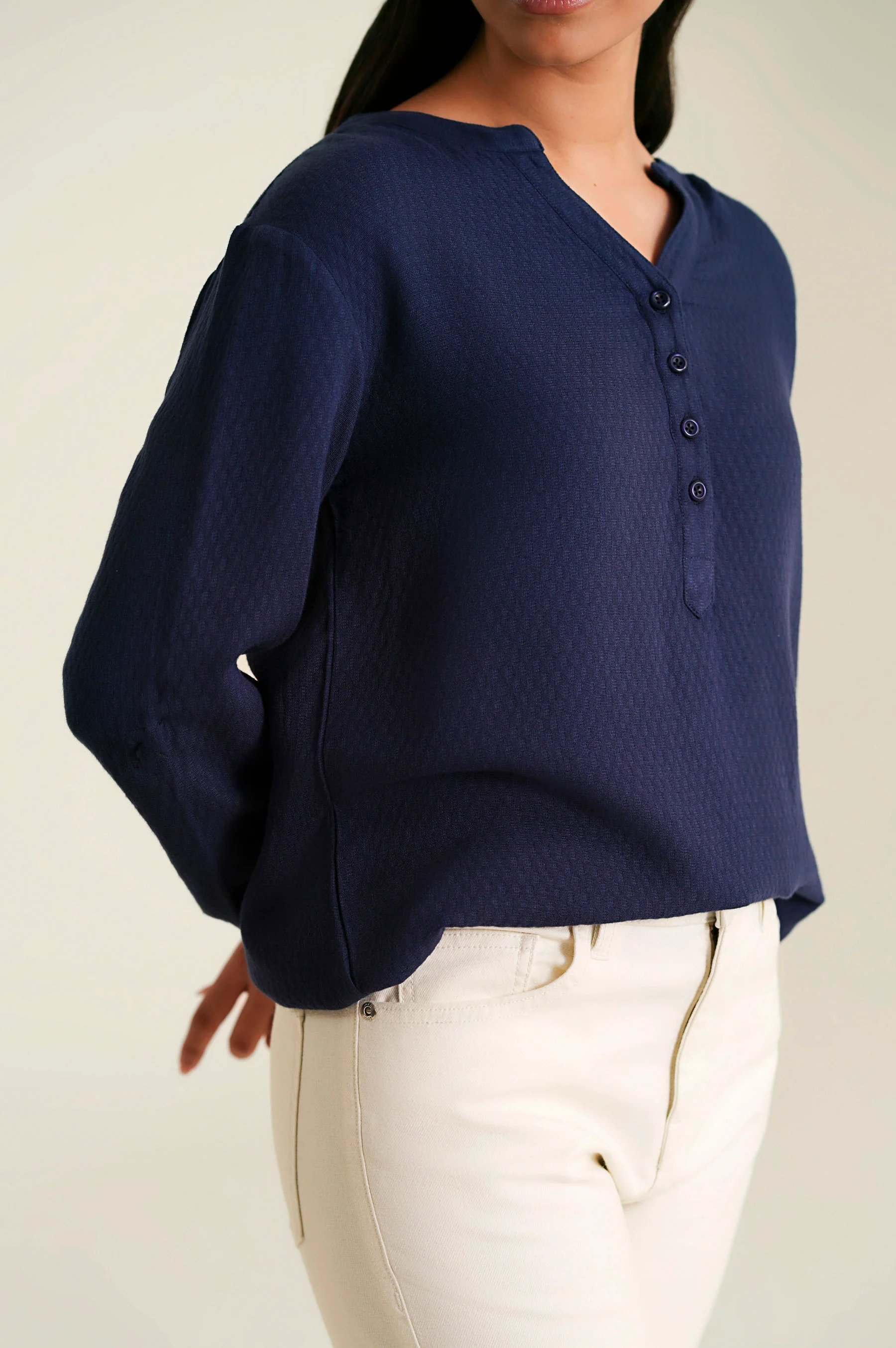 Stitched 1 Piece Textured Yarn Dyed Top - Image 7