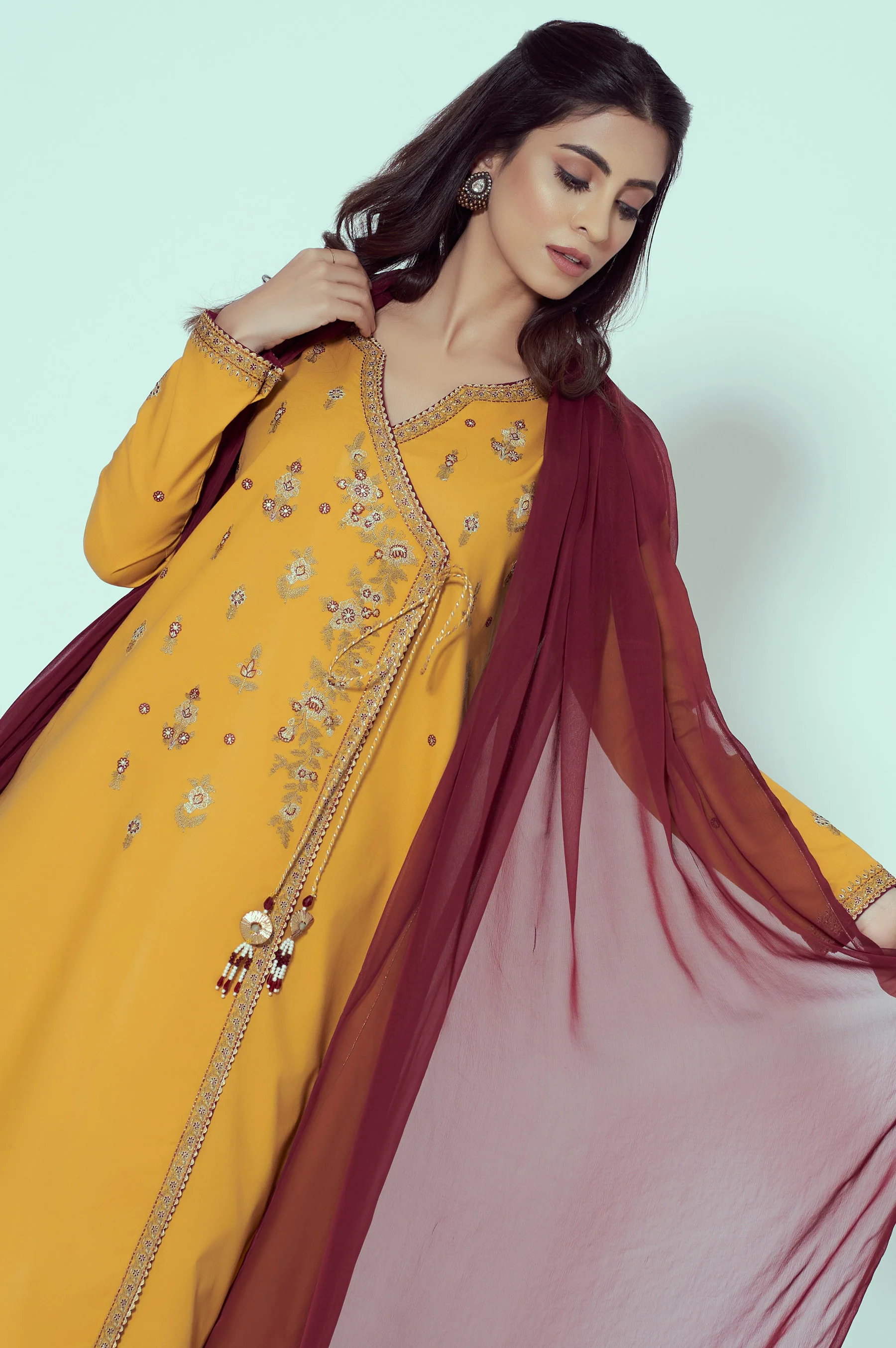 Unstitched 3 Piece Embroidered Cambric Suit - Image 3
