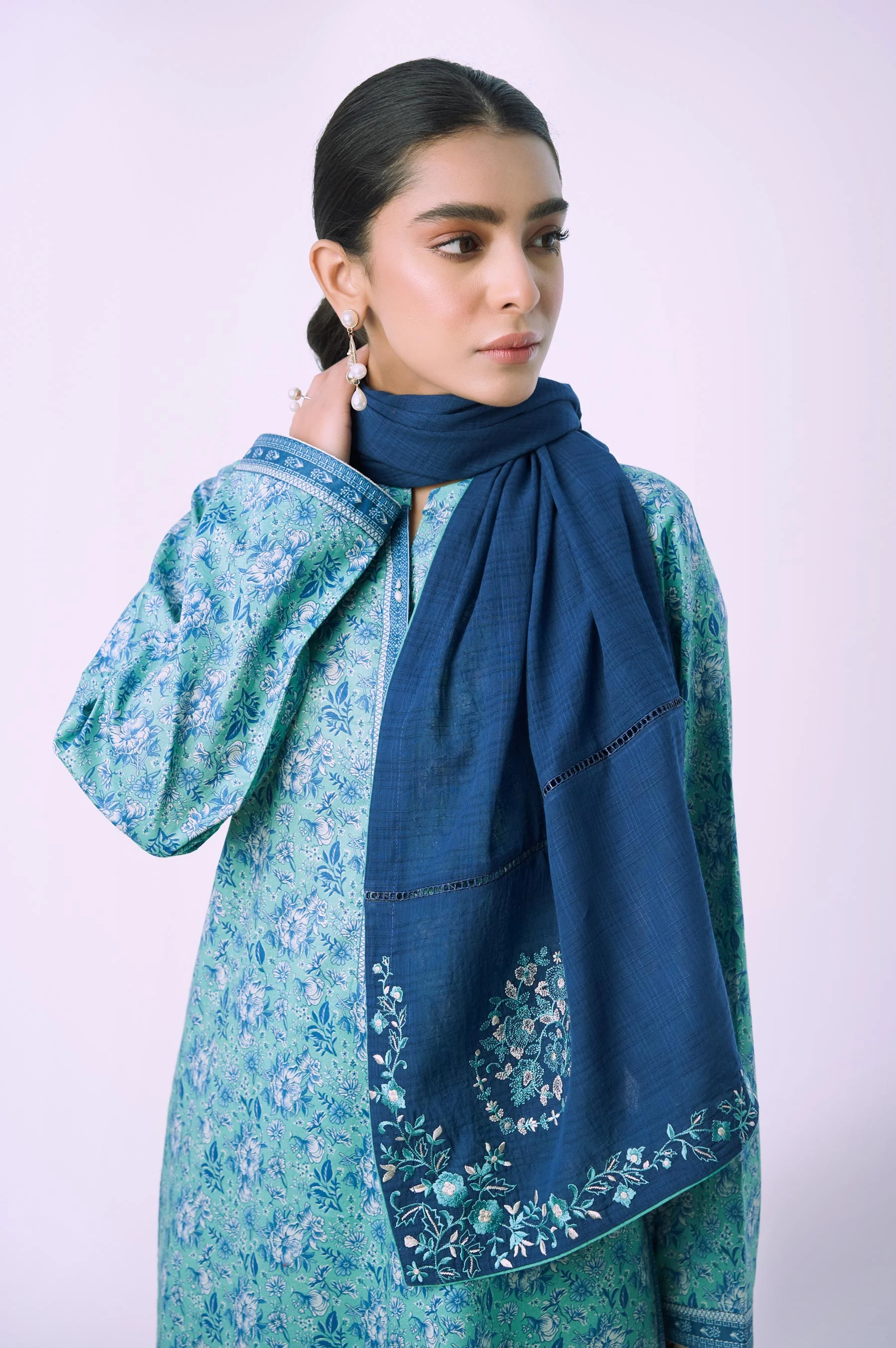 Unstitched 3 Piece Printed Lawn - Image 3
