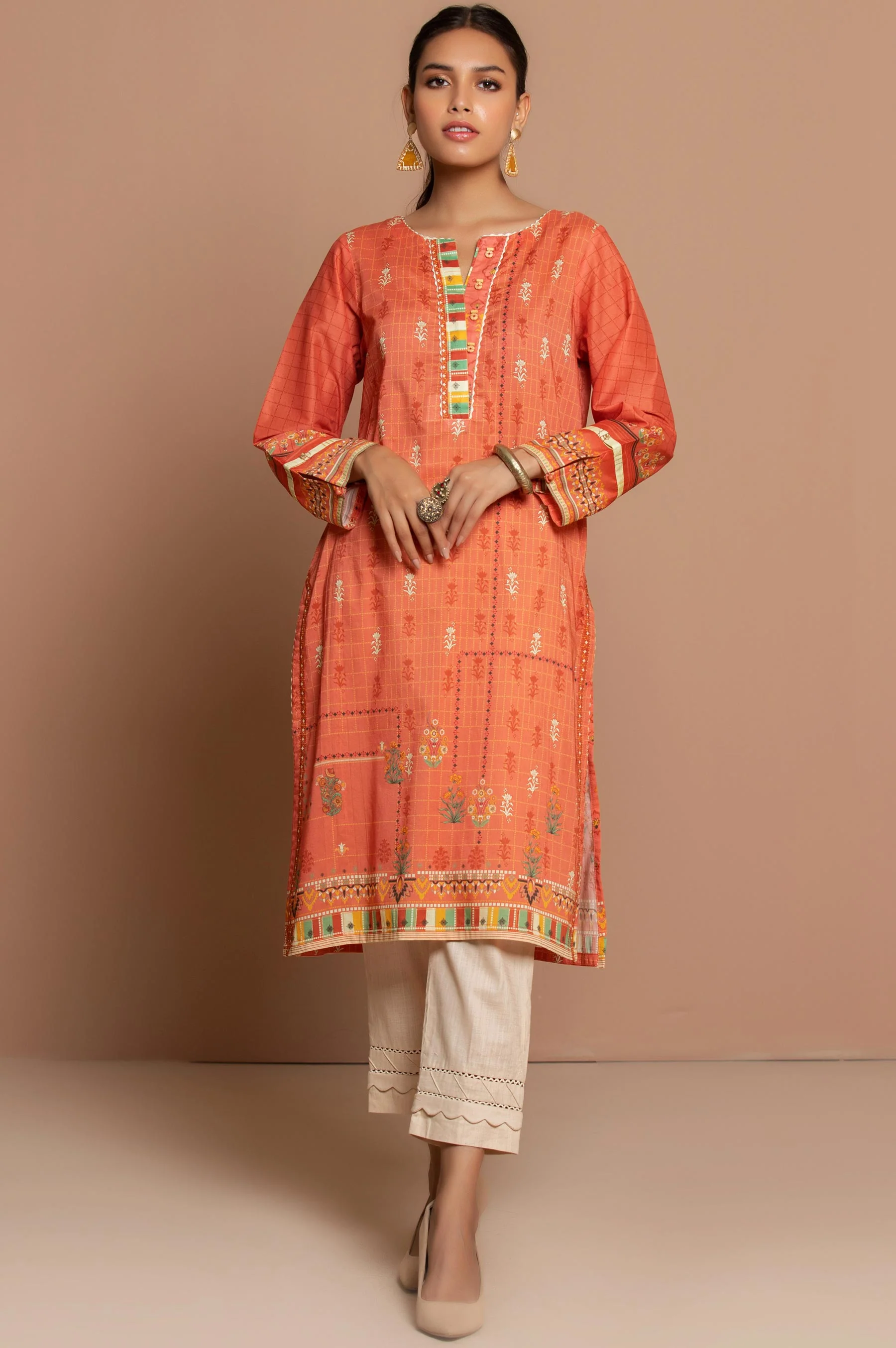 Unstitched 1 Piece Digital Printed Cambric Shirt