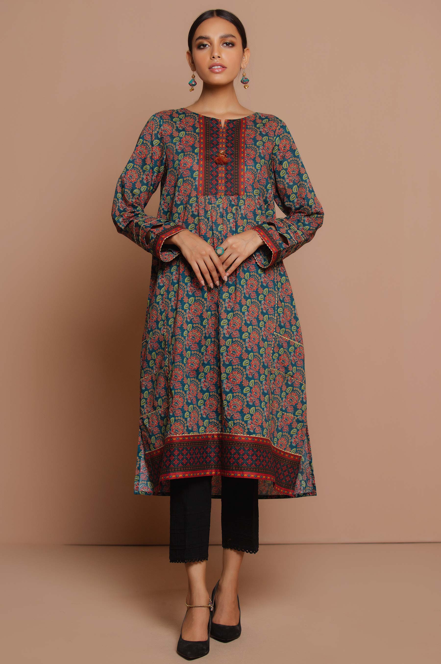 Unstitched 1 Piece Digital Printed Lawn Shirt
