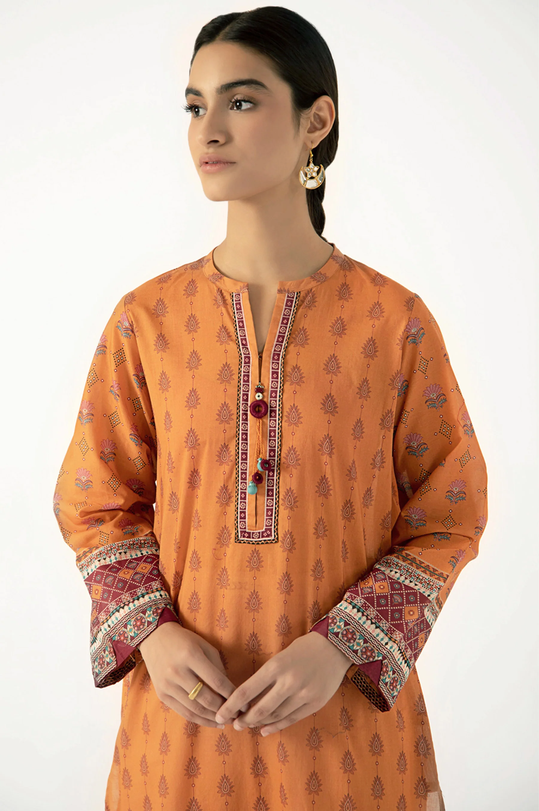 Unstitched 1 Piece Digital Printed Lawn Shirt