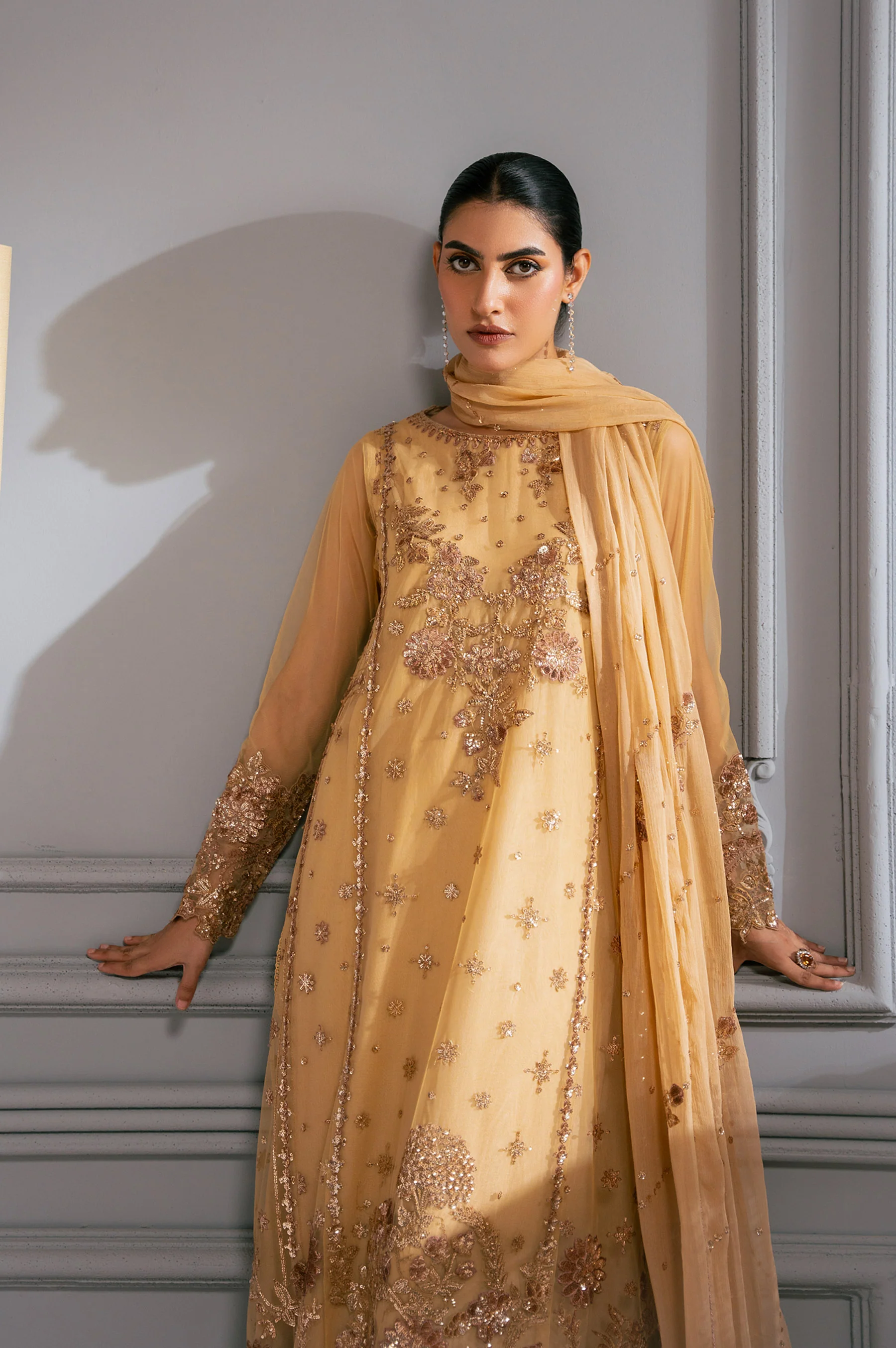 UNSTITCHED 3 PIECE EMBROIDERED SUIT - Image 13