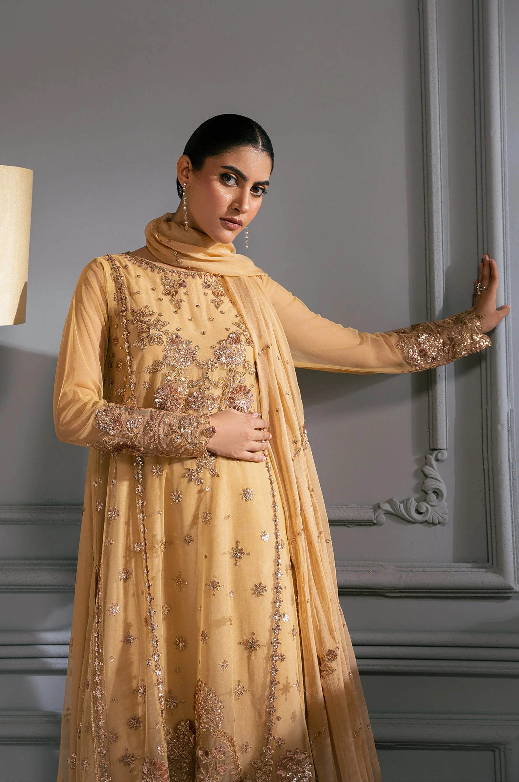 UNSTITCHED 3 PIECE EMBROIDERED SUIT - Image 2
