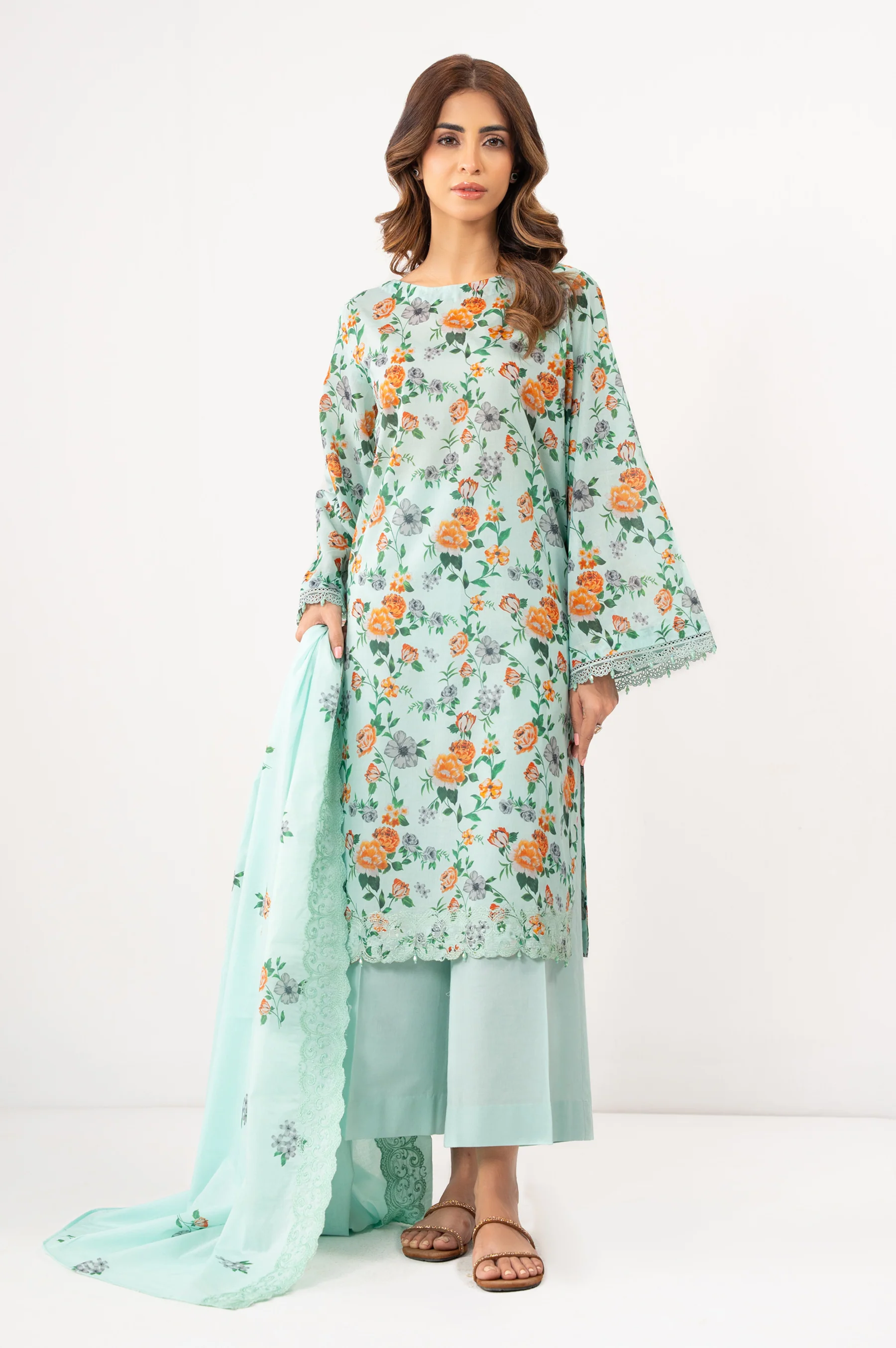 EMBROIDERED STITCHED DUPATTA (FACTORY E-OUTLET)
