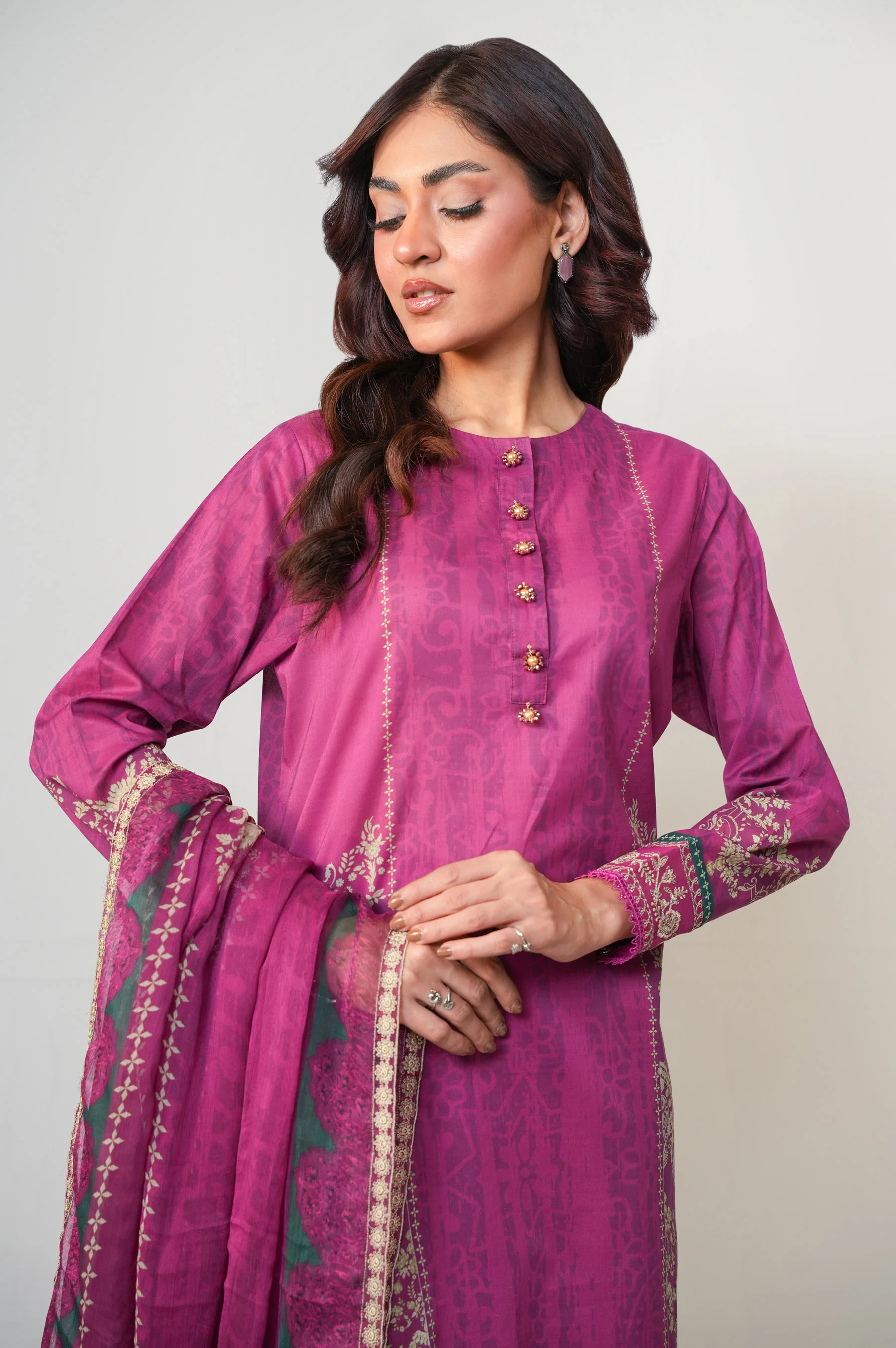 EMBROIDERED STITCHED DUPATTA (FACTORY E-OUTLET) - Image 5
