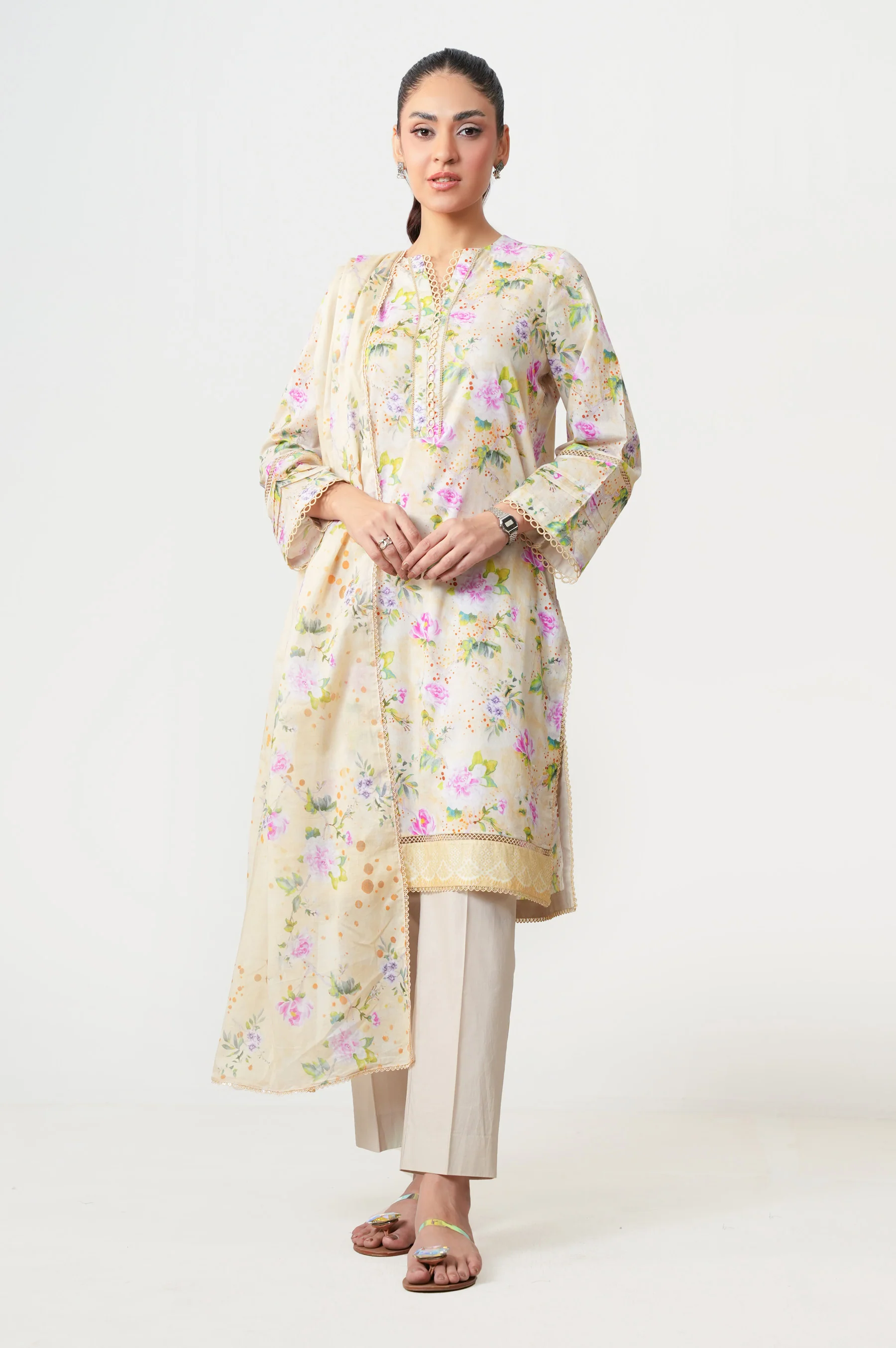 UNSTITCHED PRINTED SUIT - Image 2