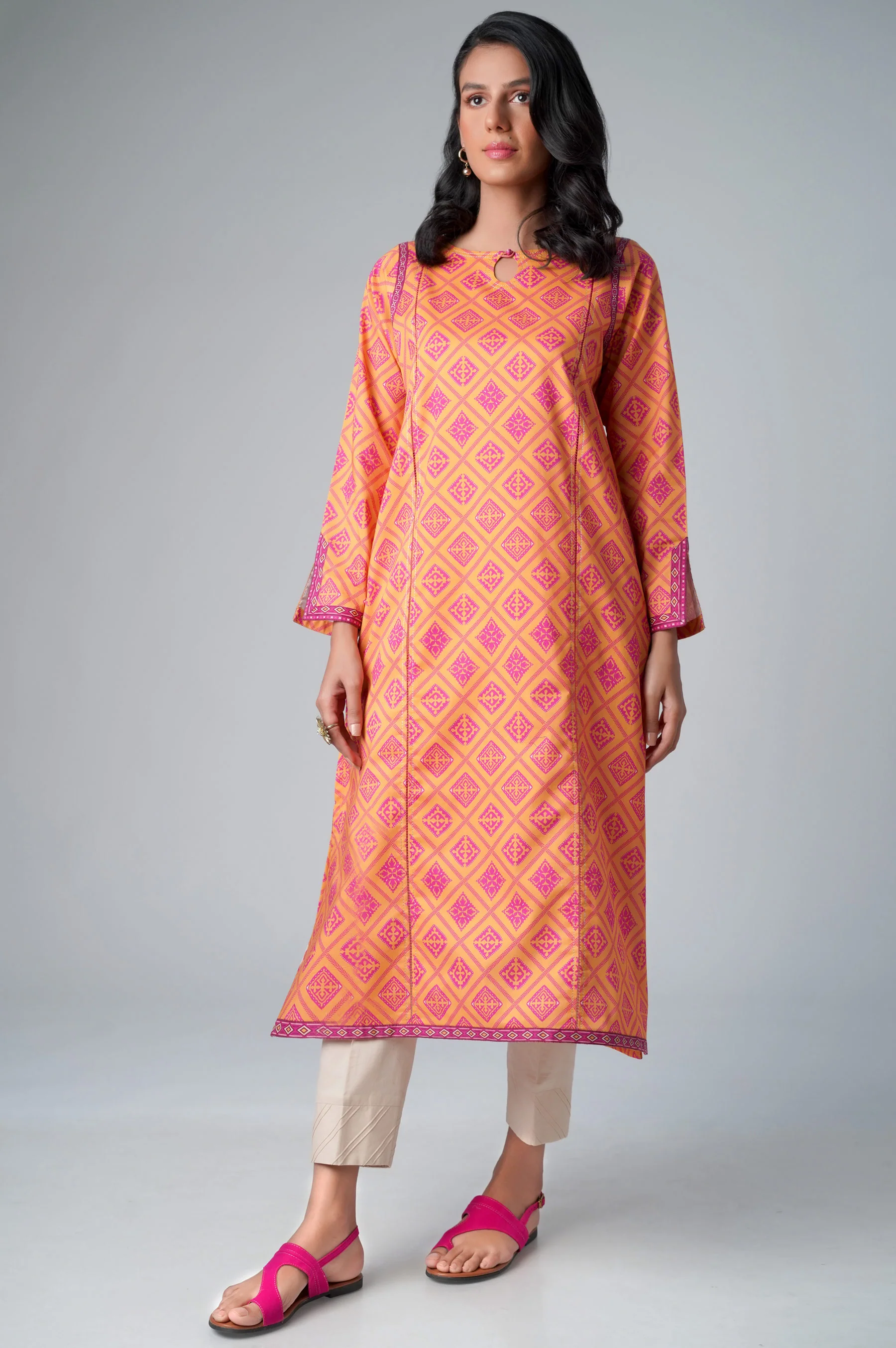 Unstitched 1 Piece Printed Lawn Shirt - Image 6