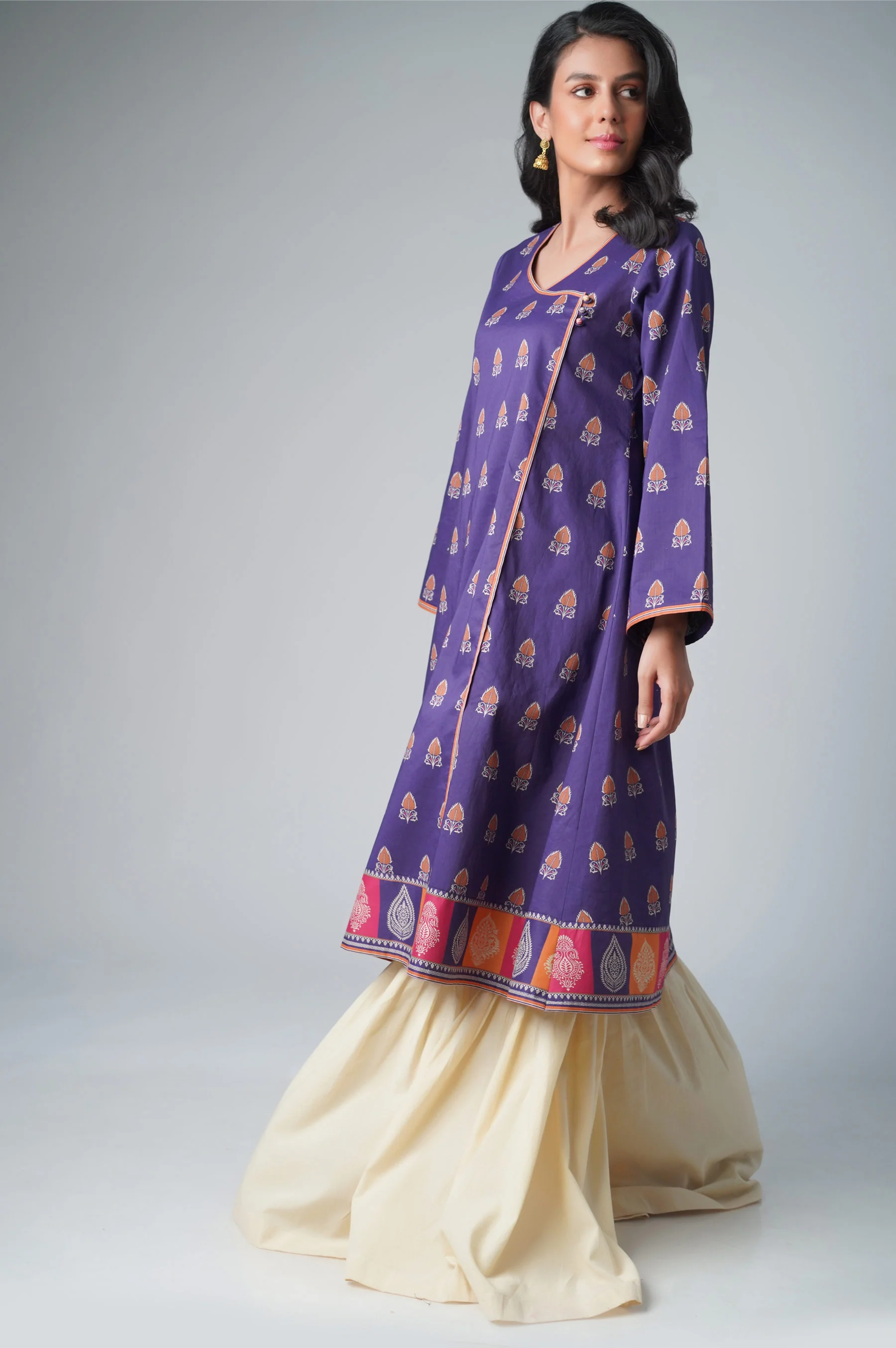 Unstitched 1 Piece Printed Lawn Shirt
