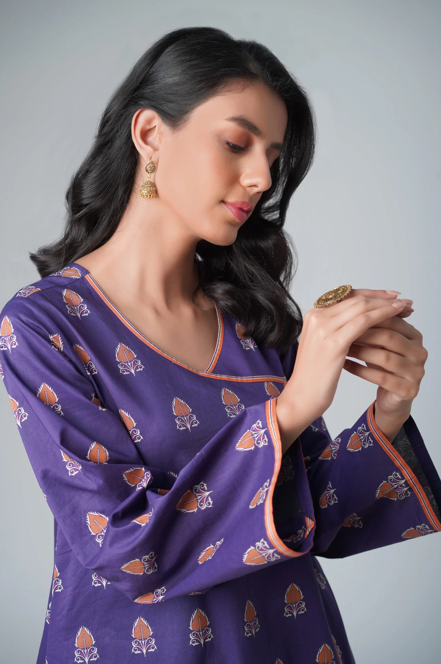 Unstitched 1 Piece Printed Lawn Shirt - Image 4