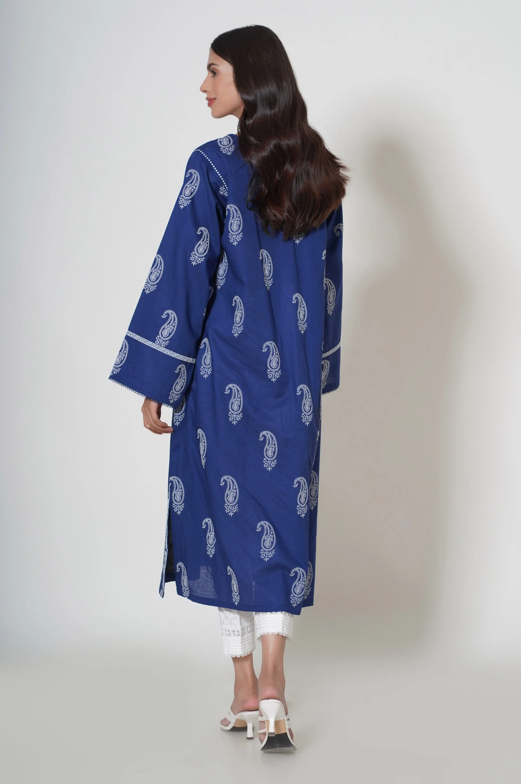 Unstitched 1 Piece Puff Printed Cambric Shirt - Image 4