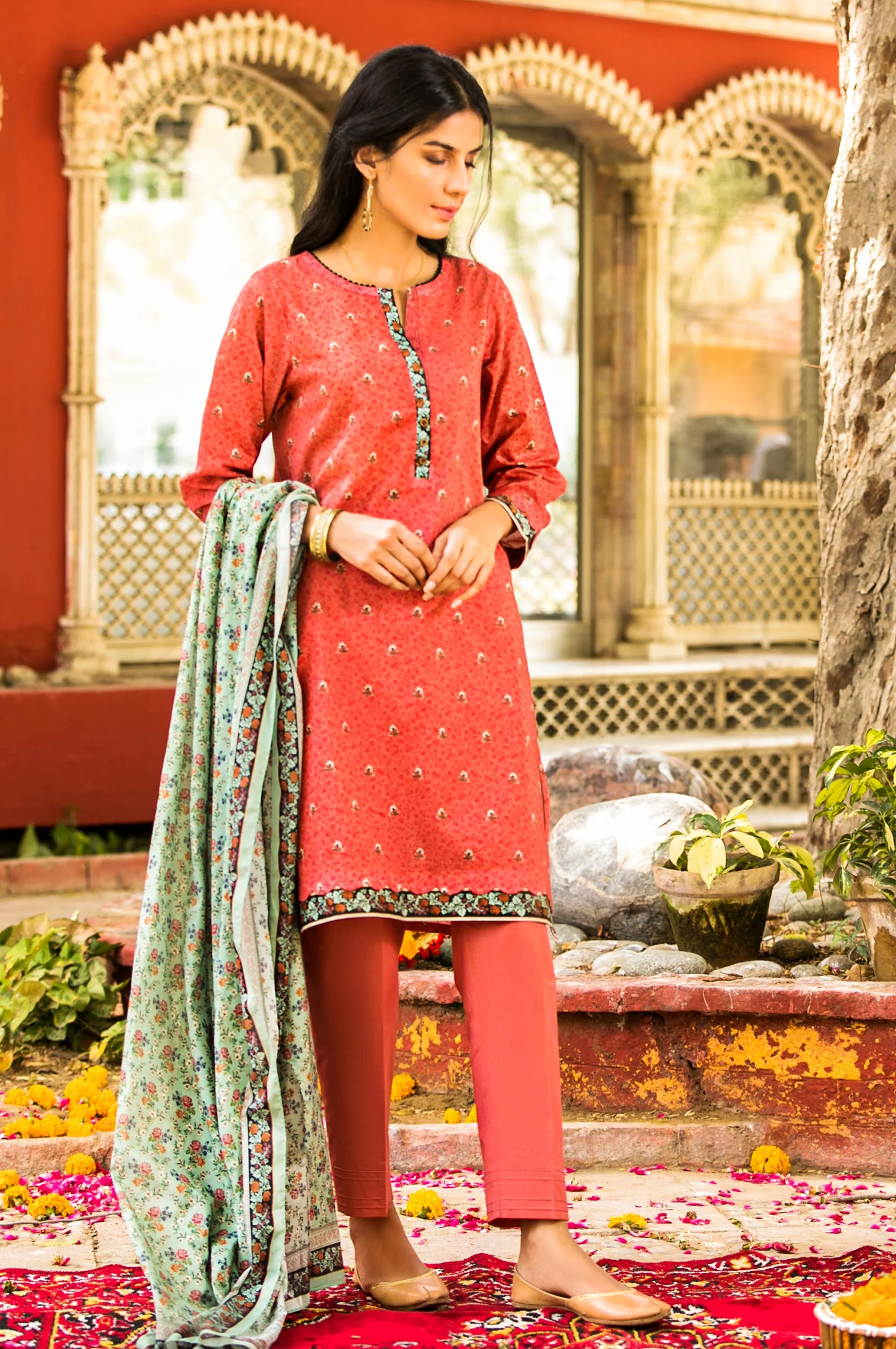 Unstitched 2 Piece Digital Printed Lawn Suit