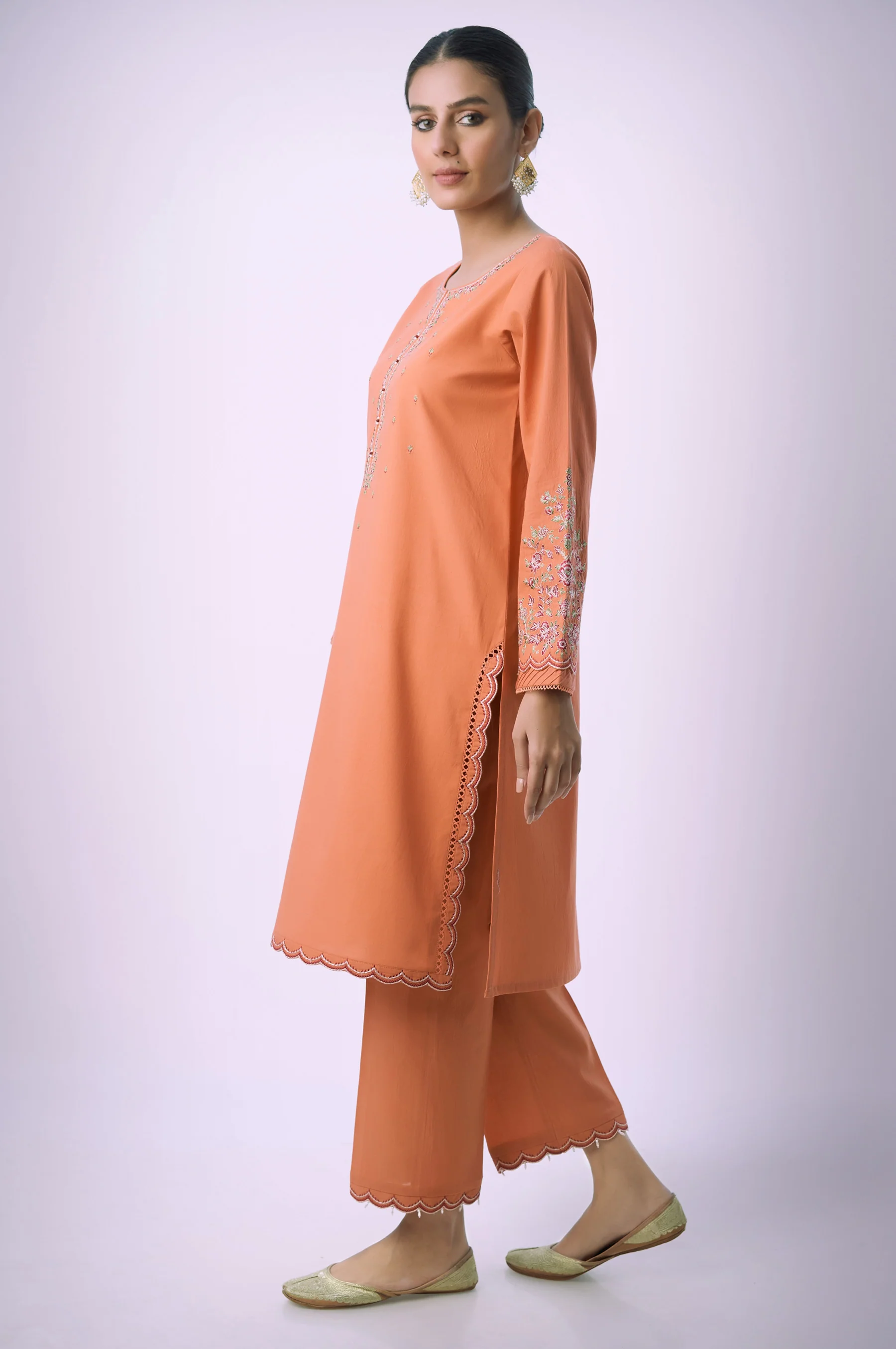 Unstitched 2 Piece Embroidered Cambric Suit - Image 4