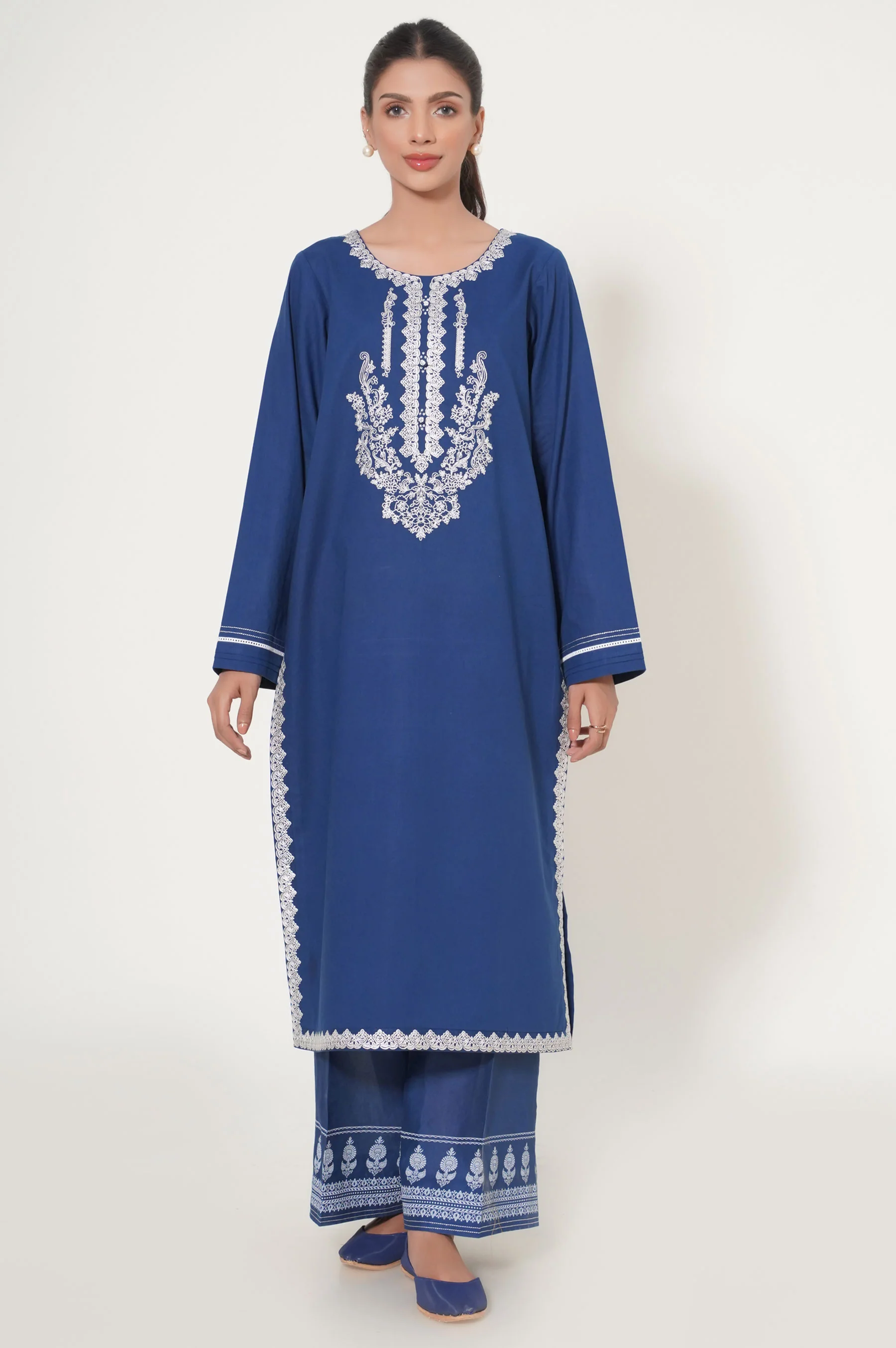 Unstitched 2 Piece Embroidered Cambric