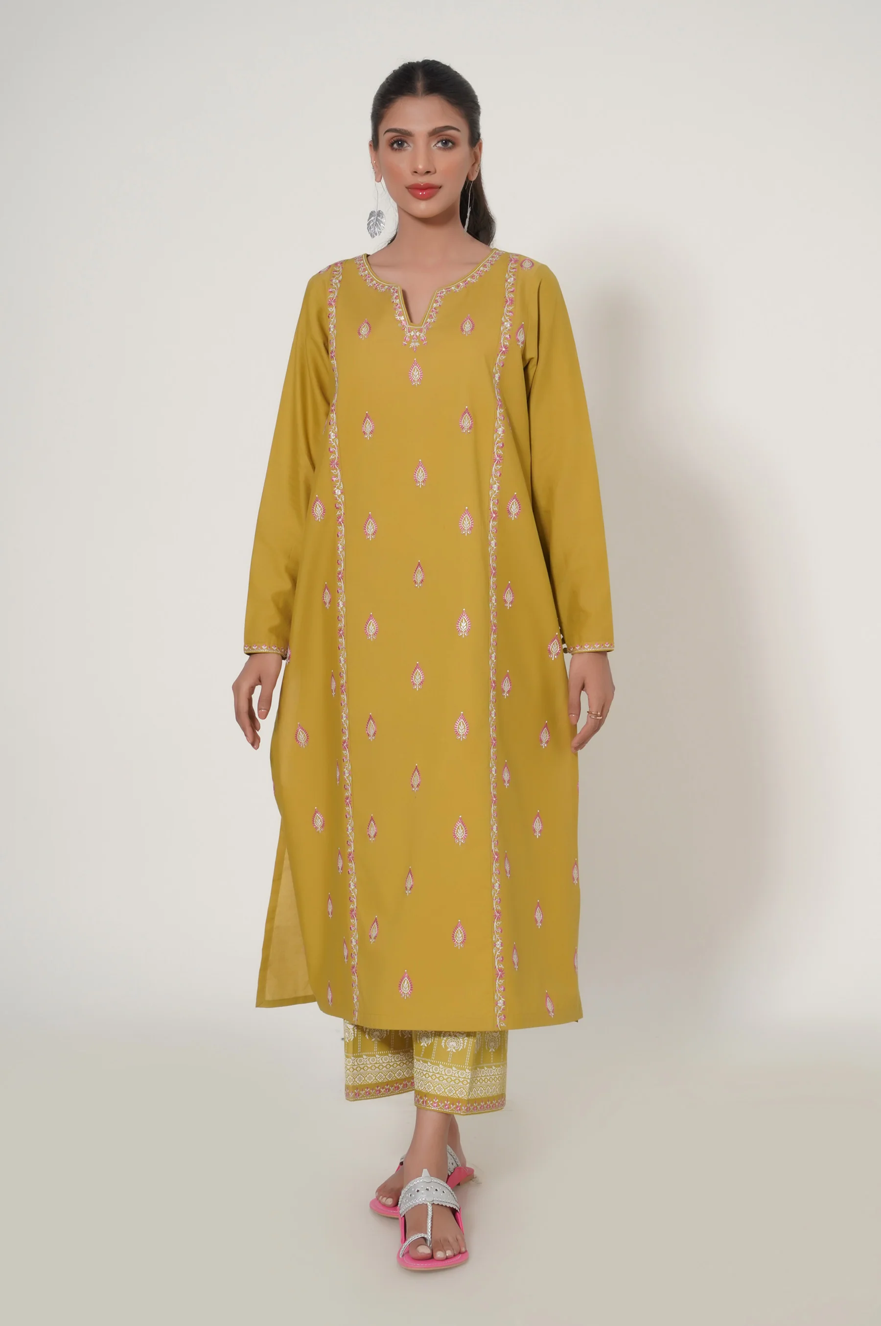 Unstitched 2 Piece Embroidered Cambric Suit