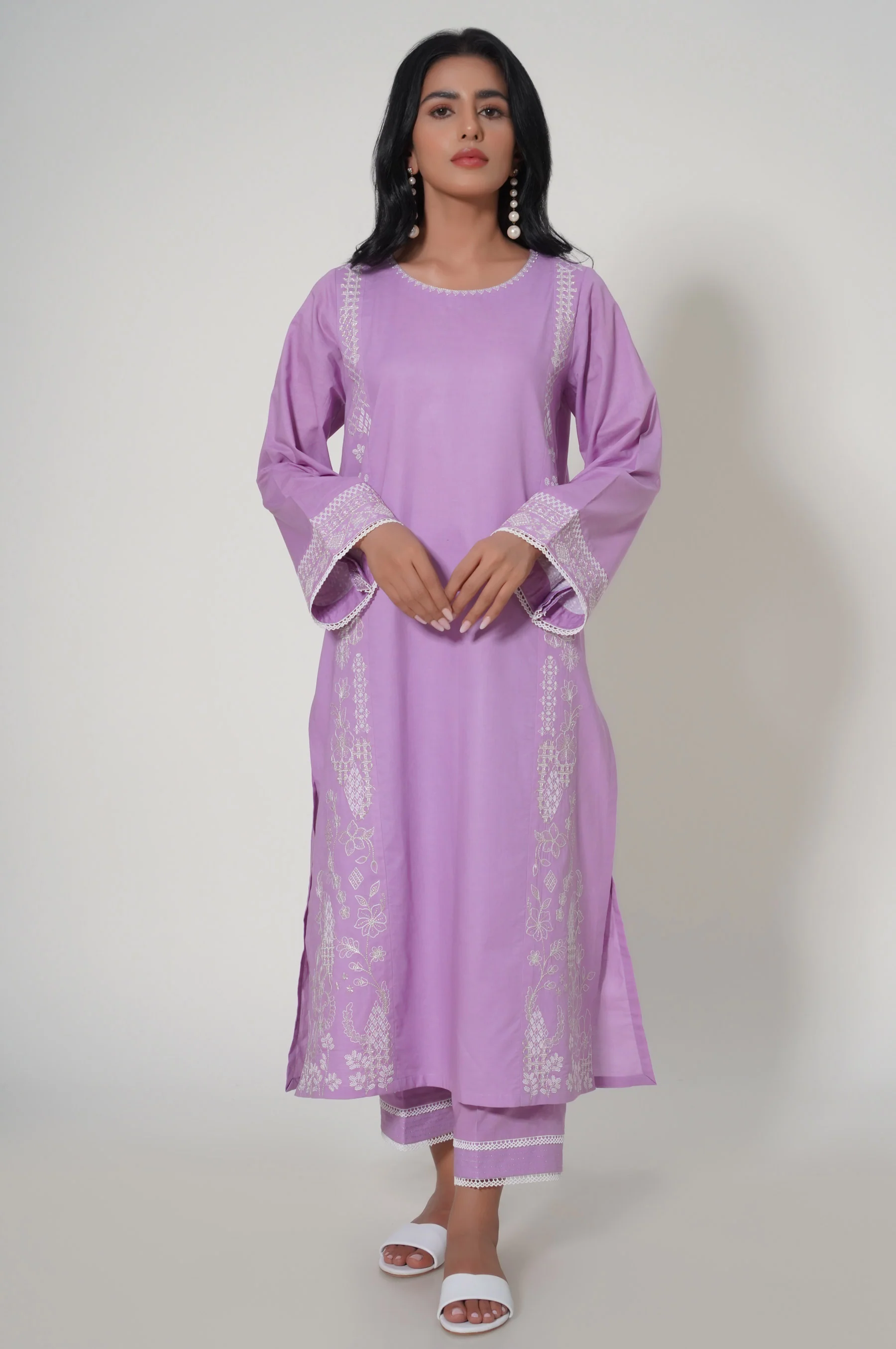 Unstitched 2 Piece Embroidered Cambric Suit