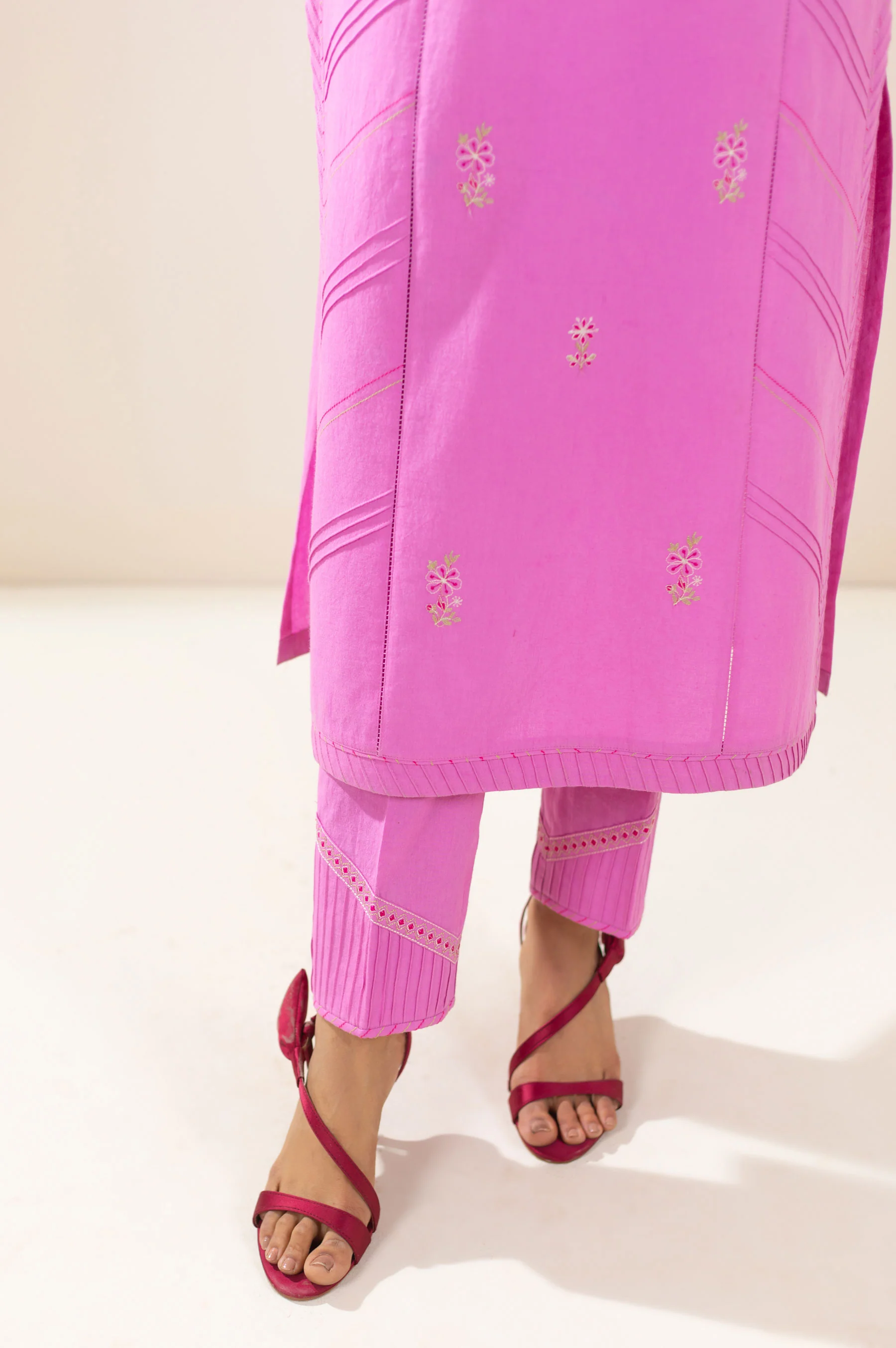 Unstitched 2 Piece Embroidered Lawn Suit - Image 3