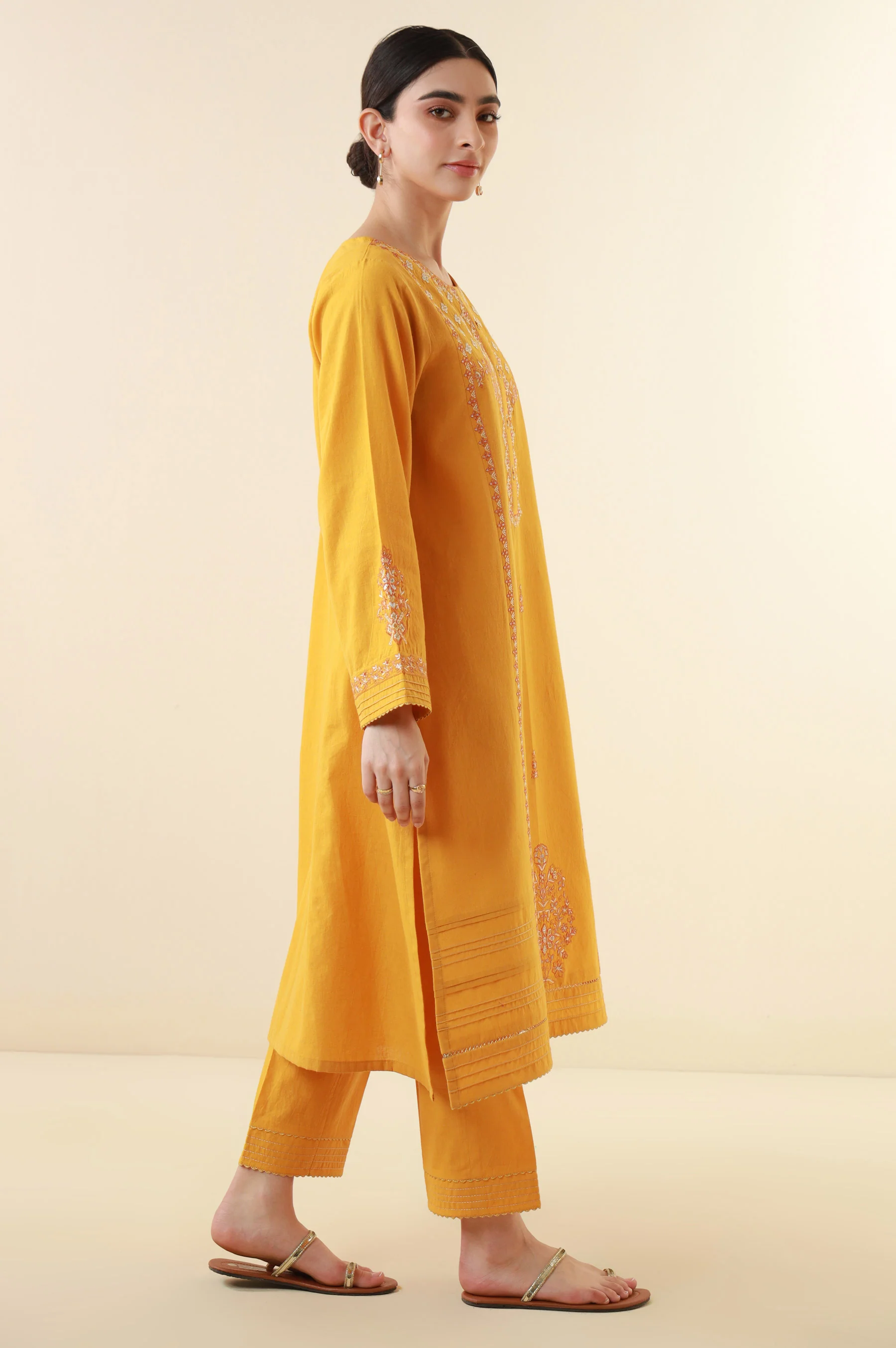 Unstitched 2 Piece Embroidered Lawn Suit - Image 3