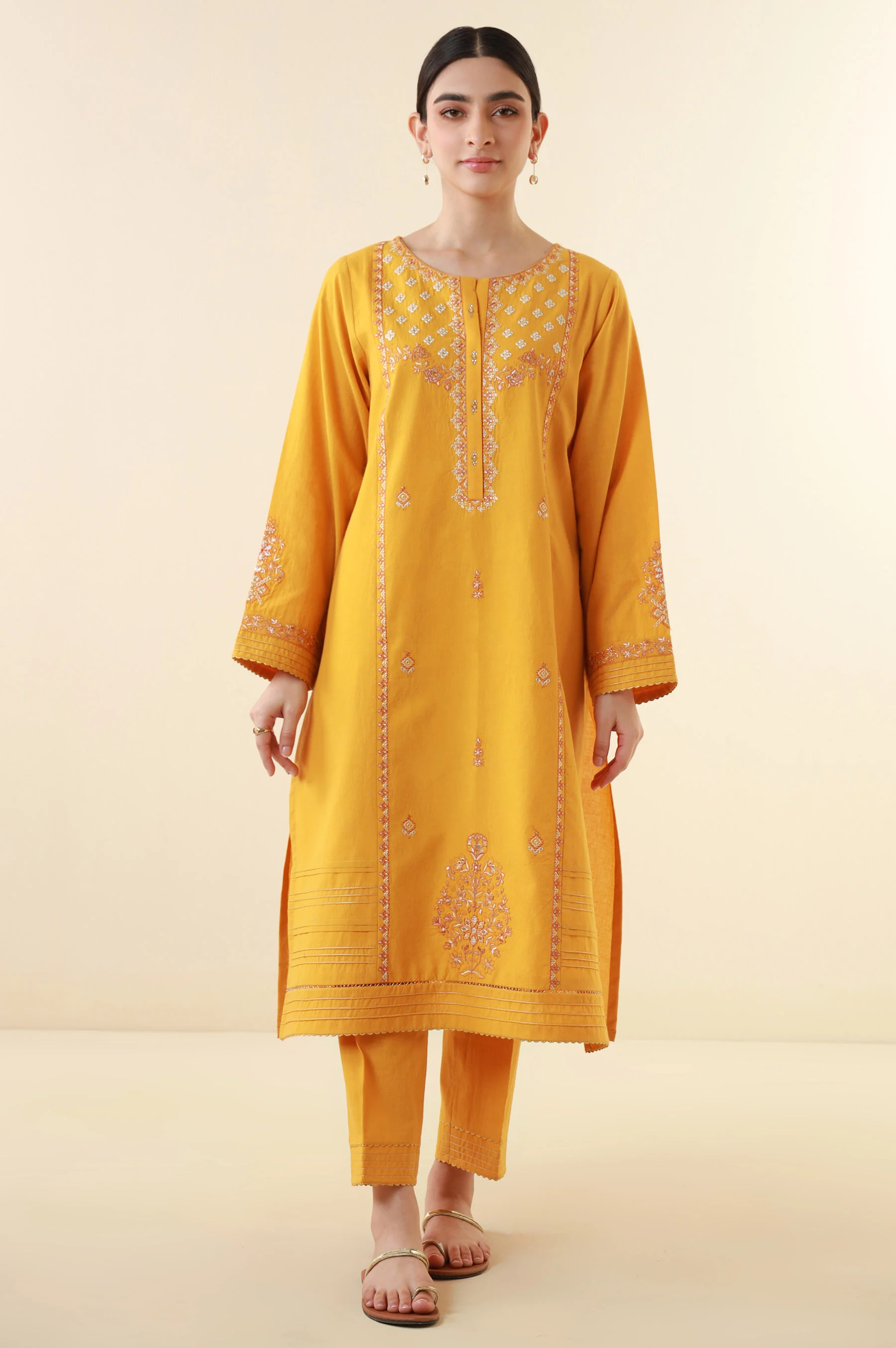 Unstitched 2 Piece Embroidered Lawn Suit - Image 4