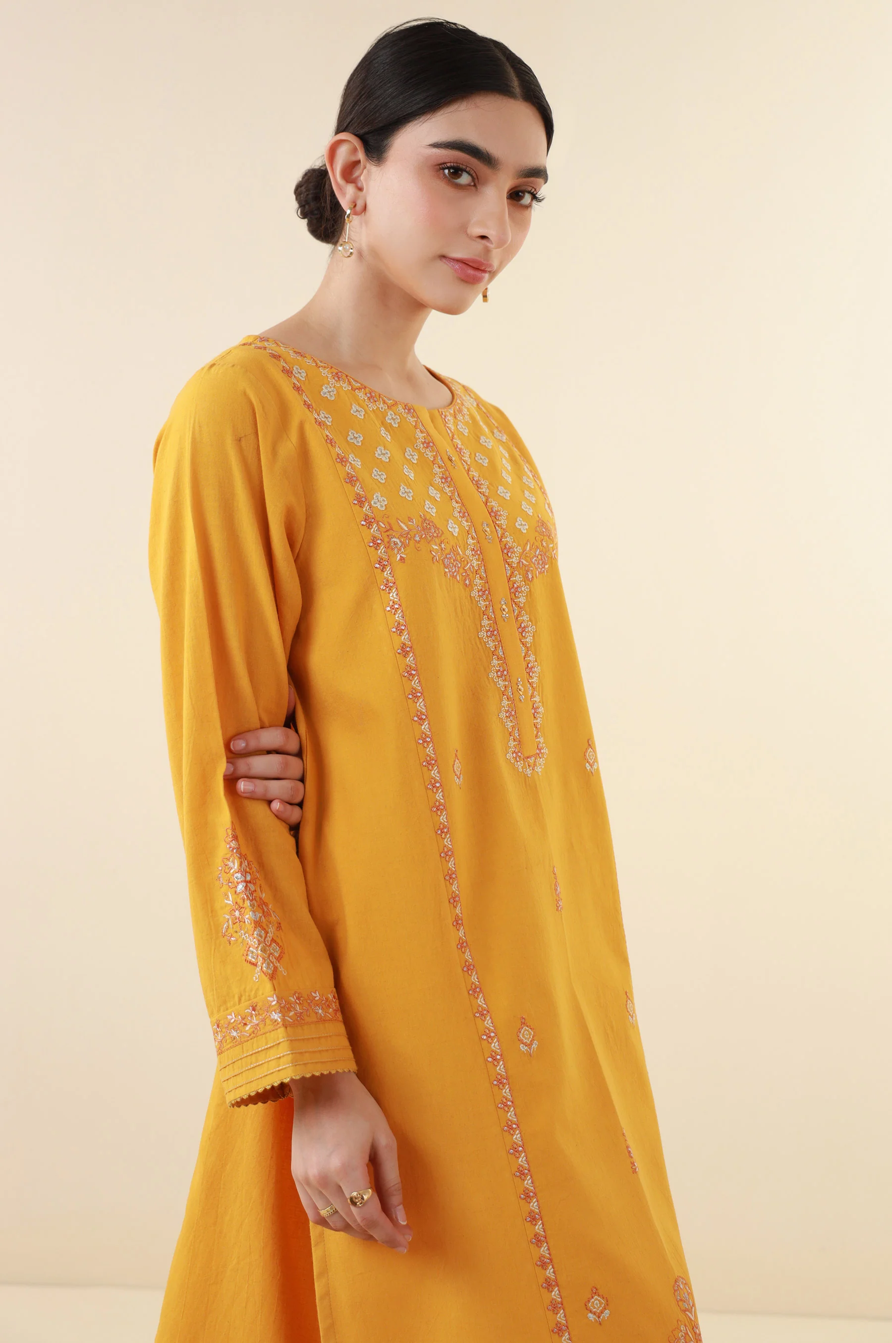 Unstitched 2 Piece Embroidered Lawn Suit - Image 5