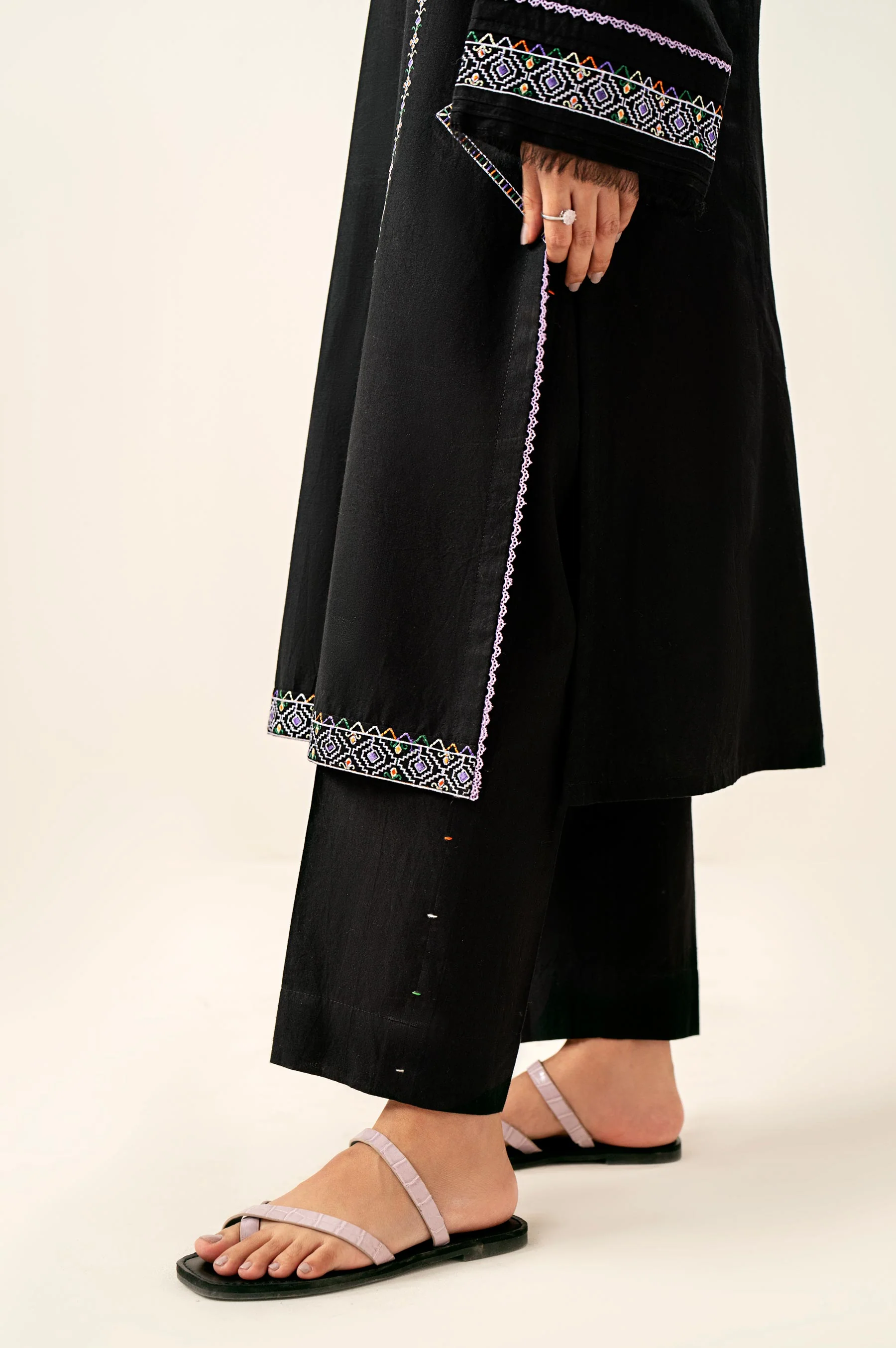Unstitched 2 Piece Embroidered Lawn Shirt with Cambric Bottom - Image 5