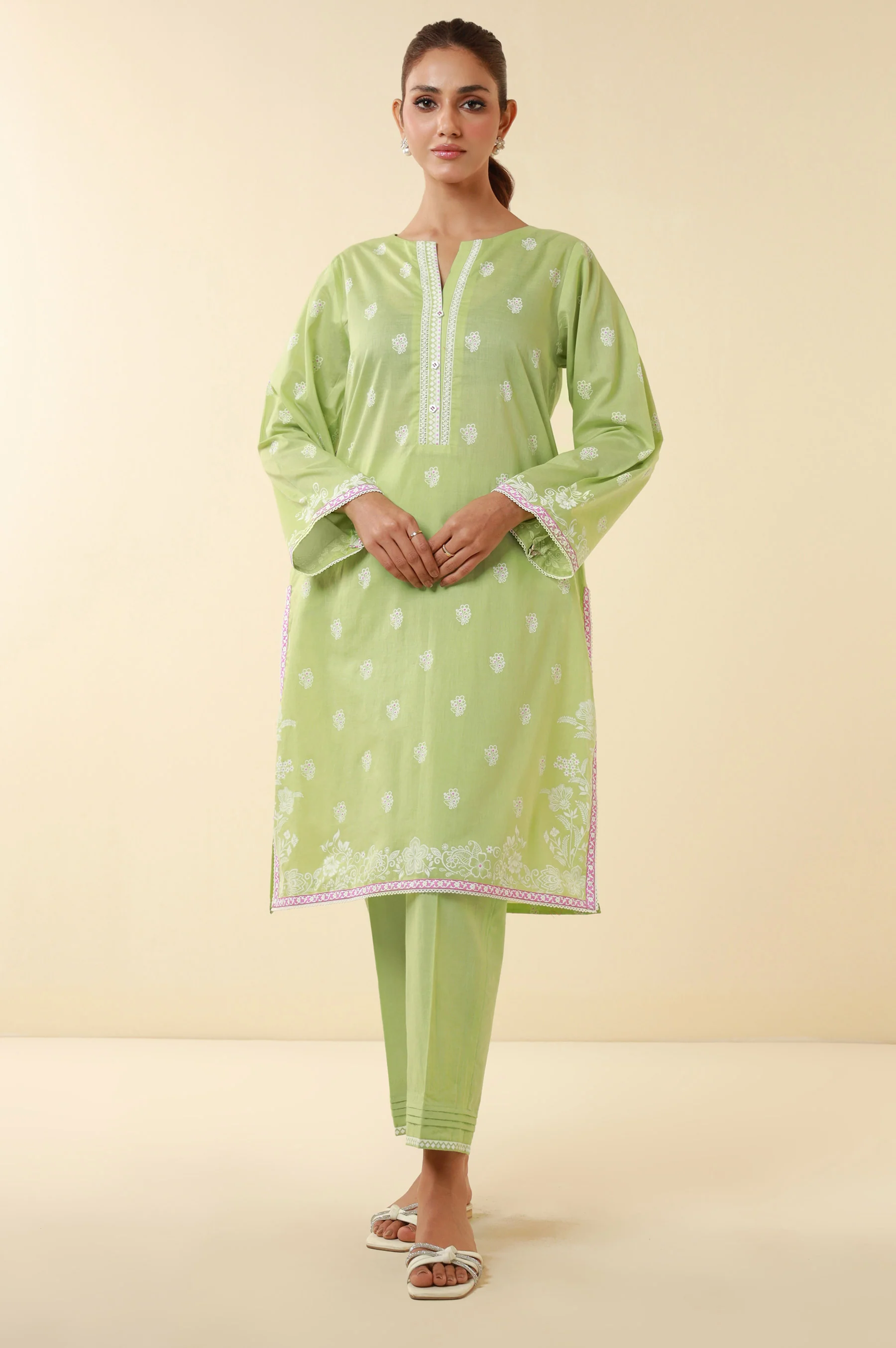 Unstitched 2 Piece Paste Printed Lawn Suit