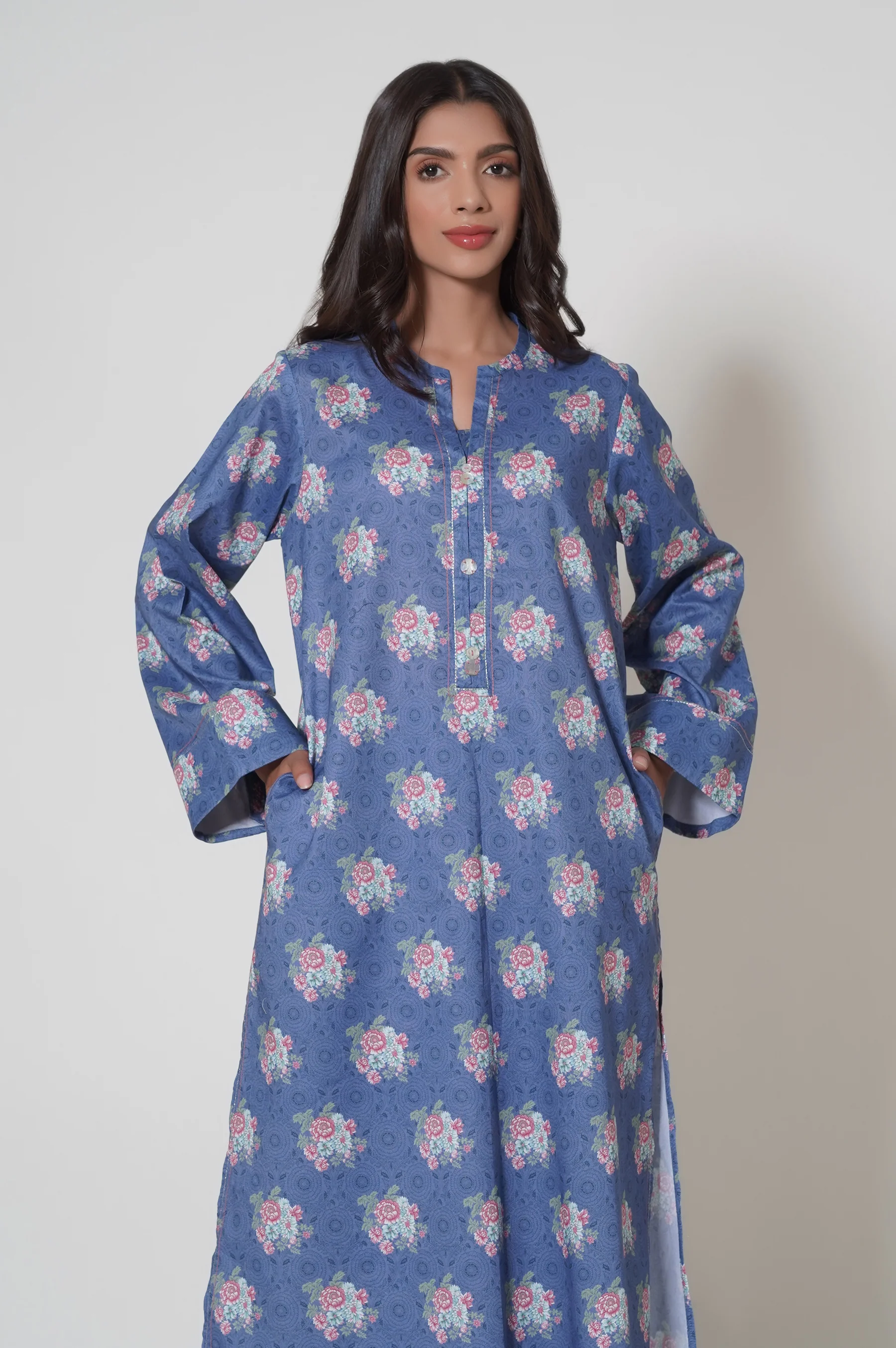 Unstitched 2 Piece Printed Cambric Suit - Image 5