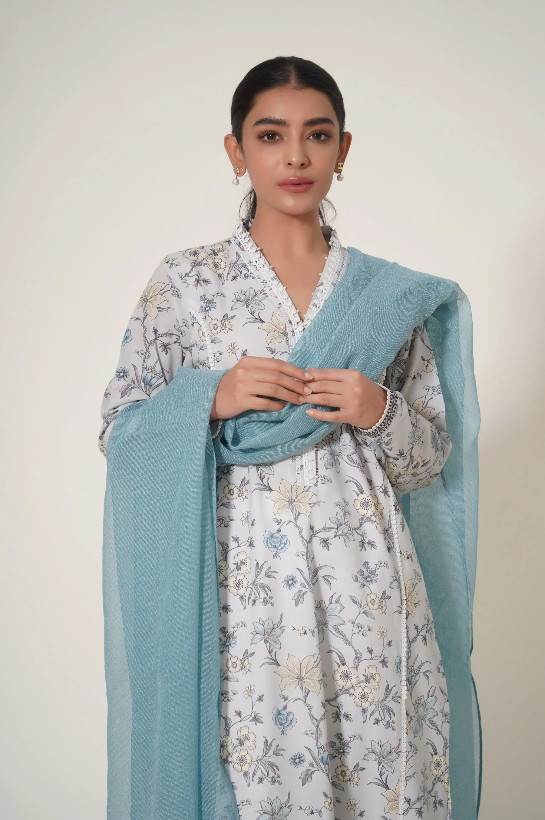 Unstitched 2 Piece Printed Cambric Suit - Image 4