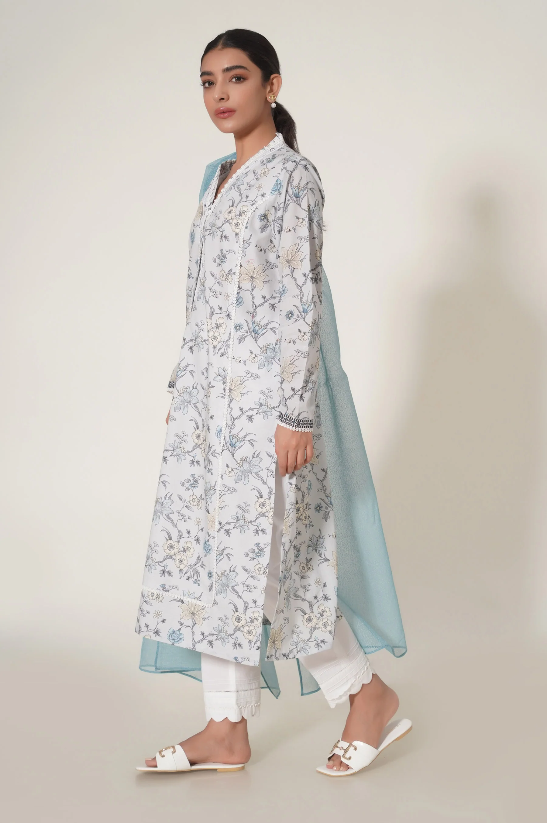 Unstitched 2 Piece Printed Cambric Suit - Image 5