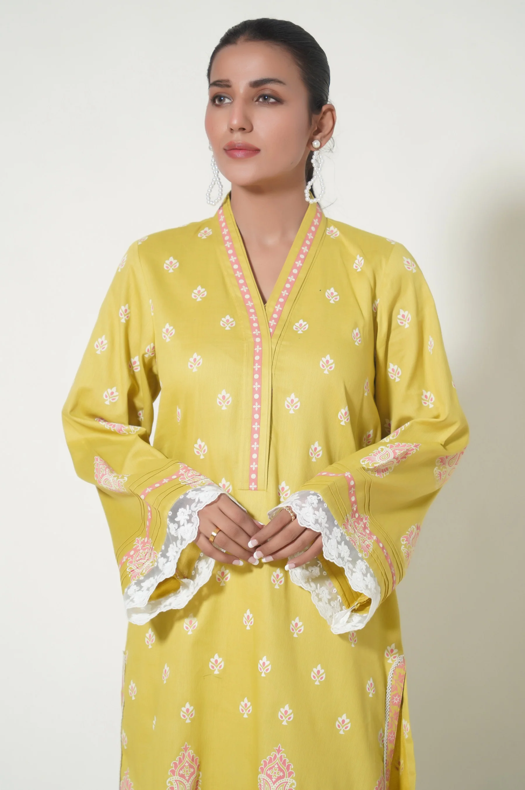 Unstitched 2 Piece Paste Printed Cottel Suit - Image 2