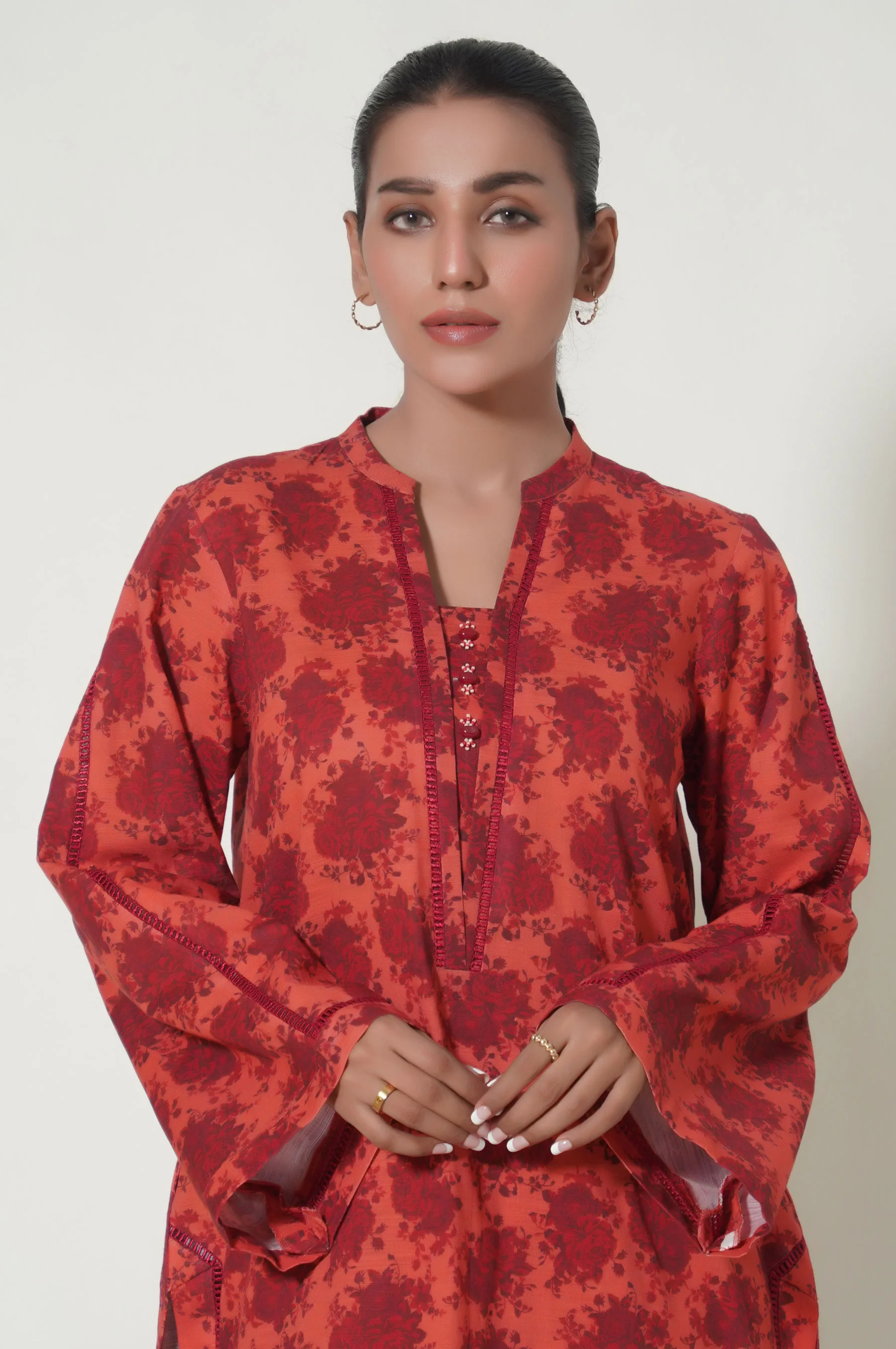 Unstitched 2 Piece Printed Cottel Suit - Image 3
