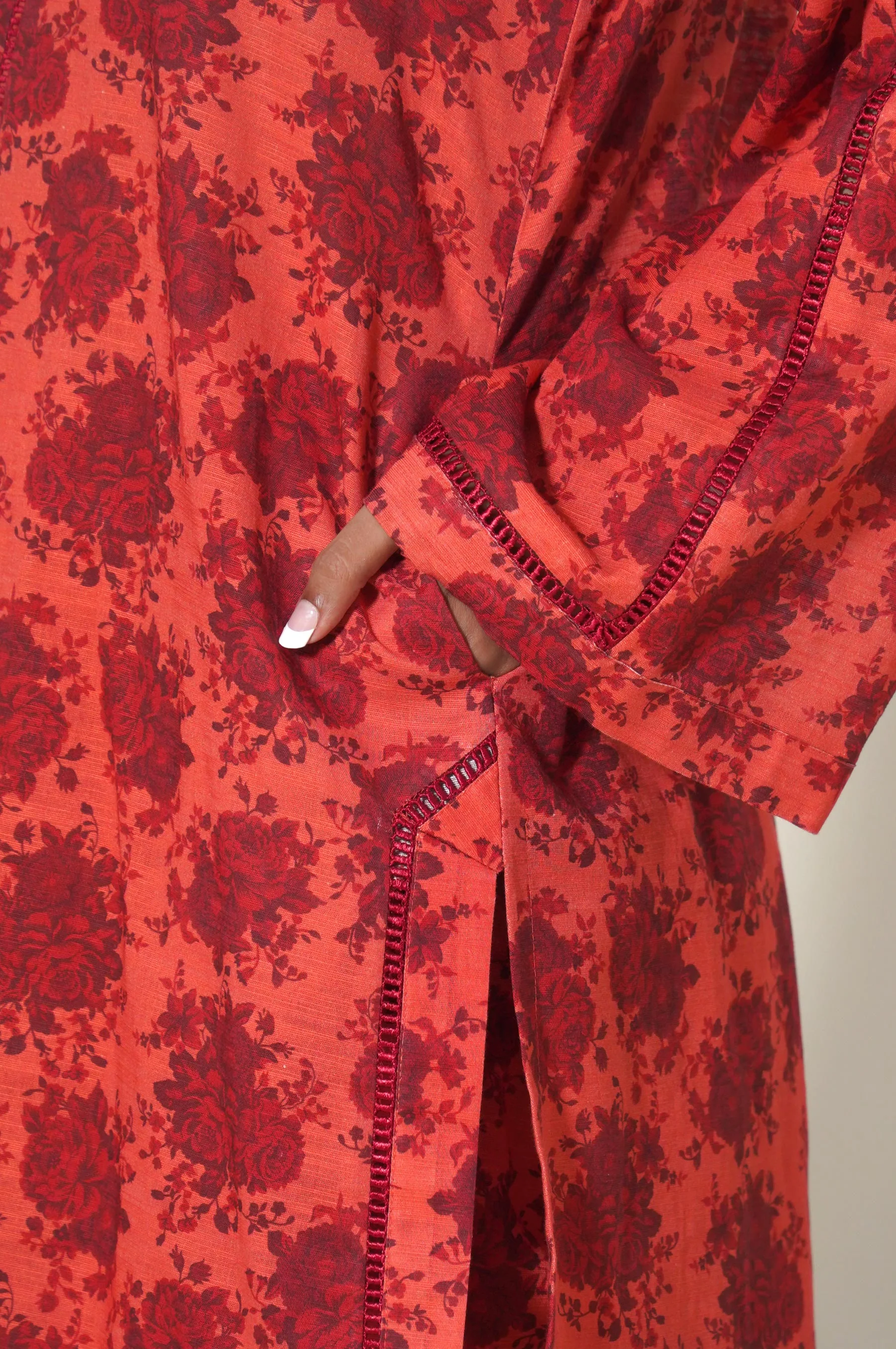 Unstitched 2 Piece Printed Cottel Suit - Image 5