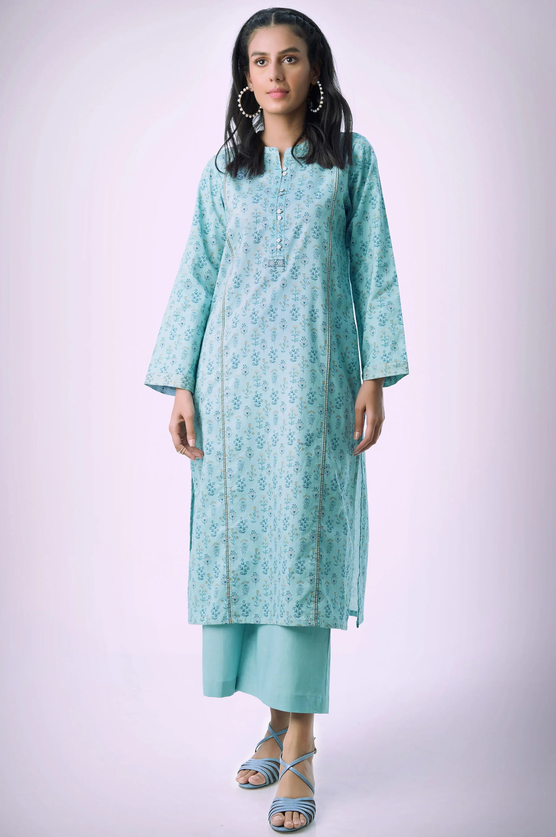 Unstitched 2 Piece Printed Lawn Suit - Image 2