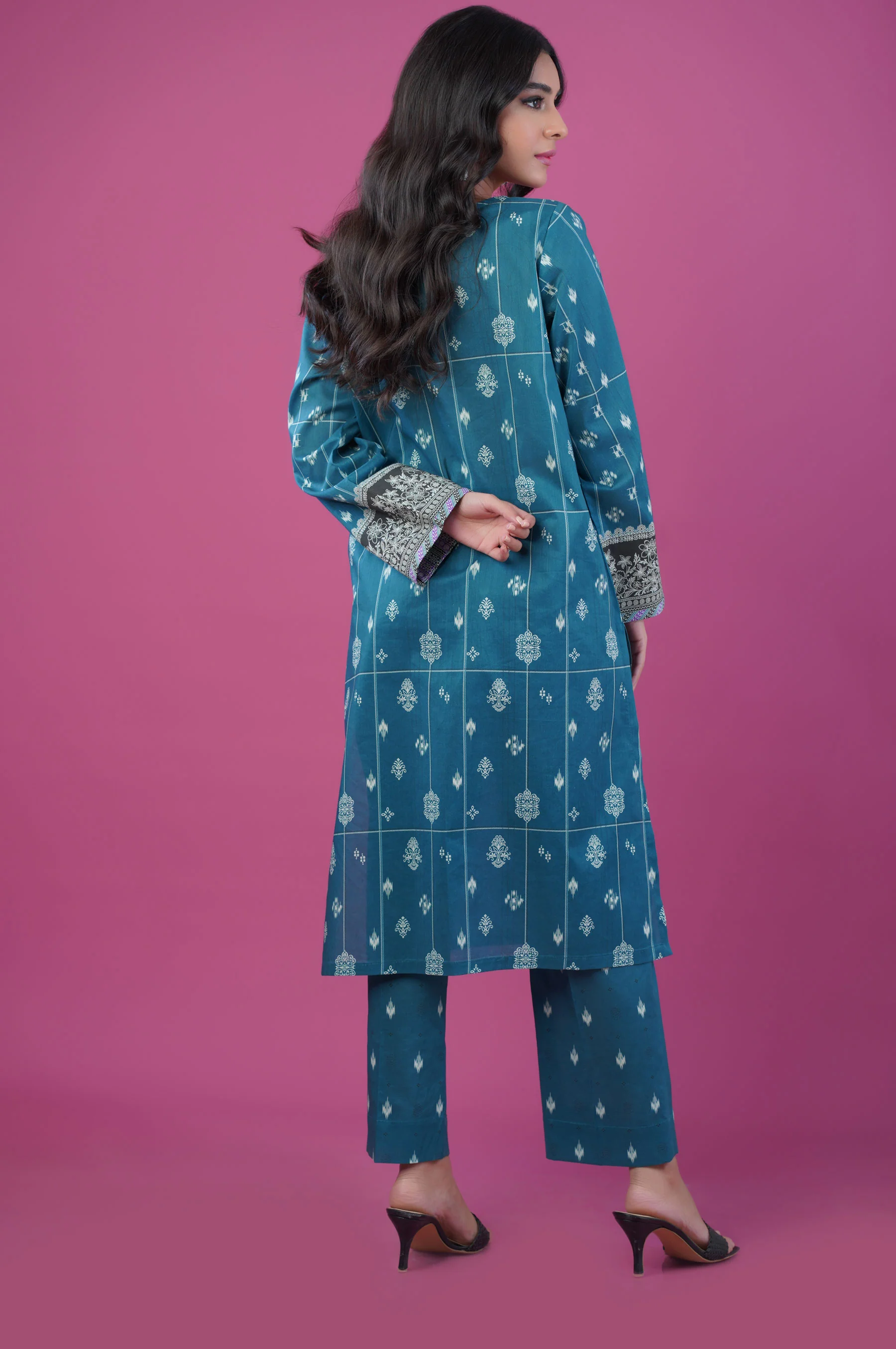 Unstitched 2 Piece Printed Lawn Suit - Image 3
