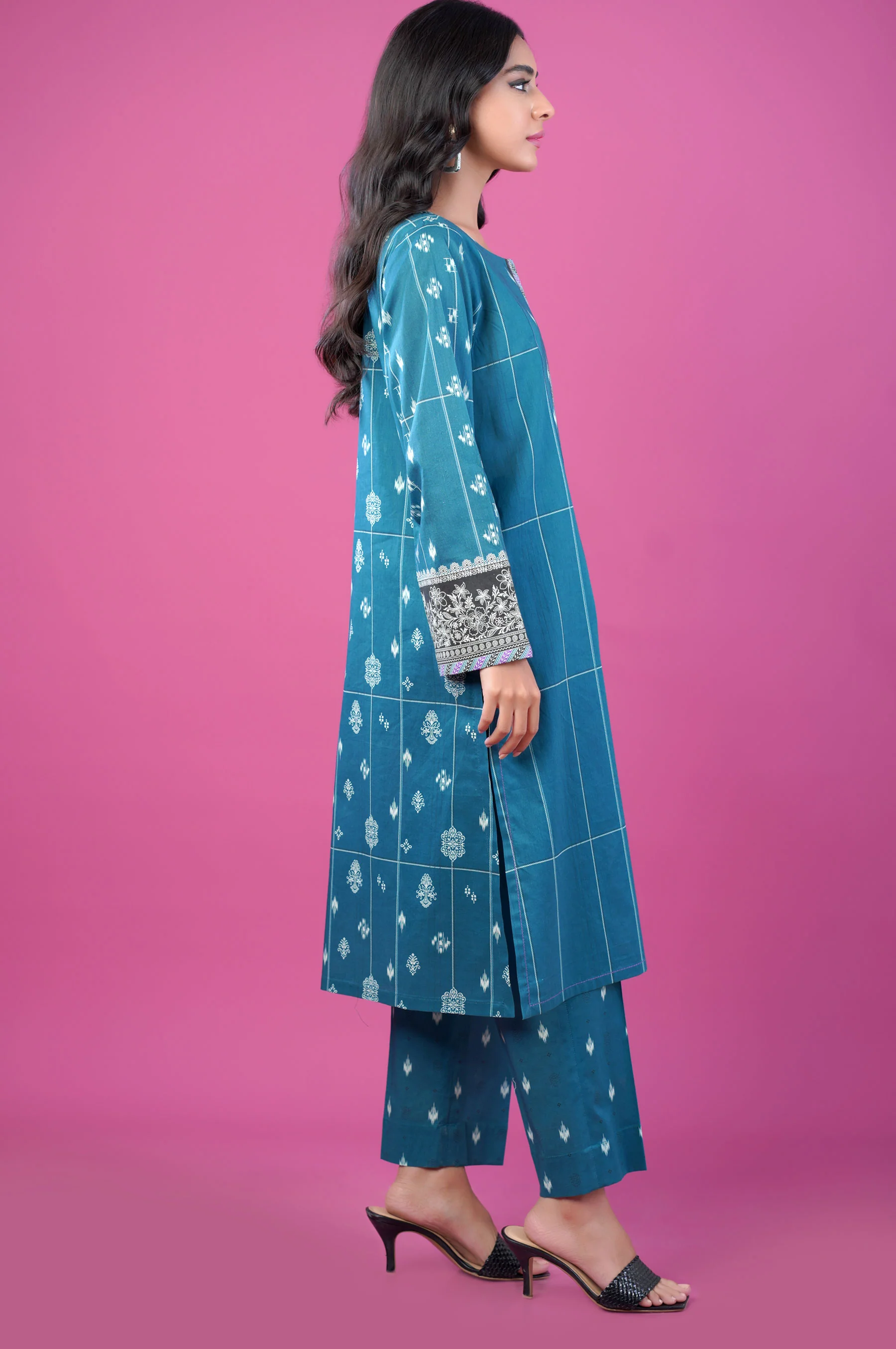 Unstitched 2 Piece Printed Lawn Suit - Image 4