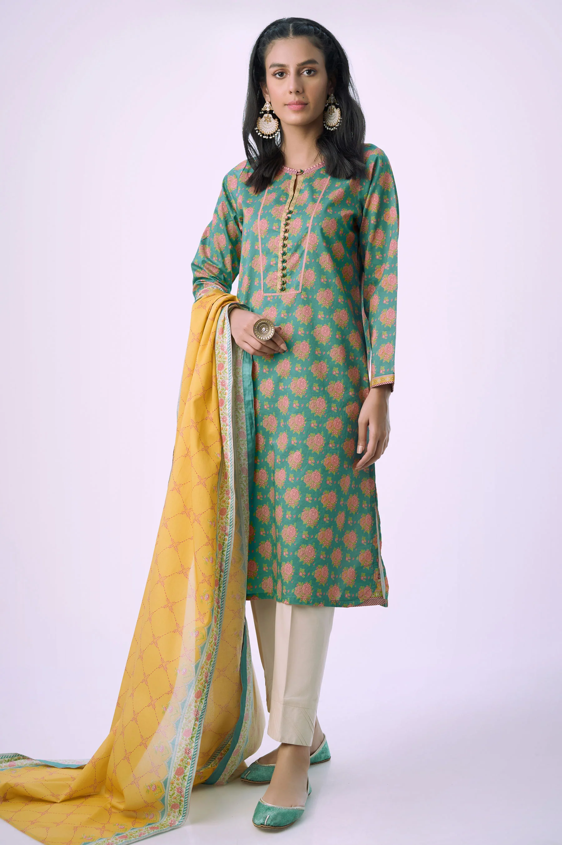 Unstitched 2 Piece Printed Lawn Suit