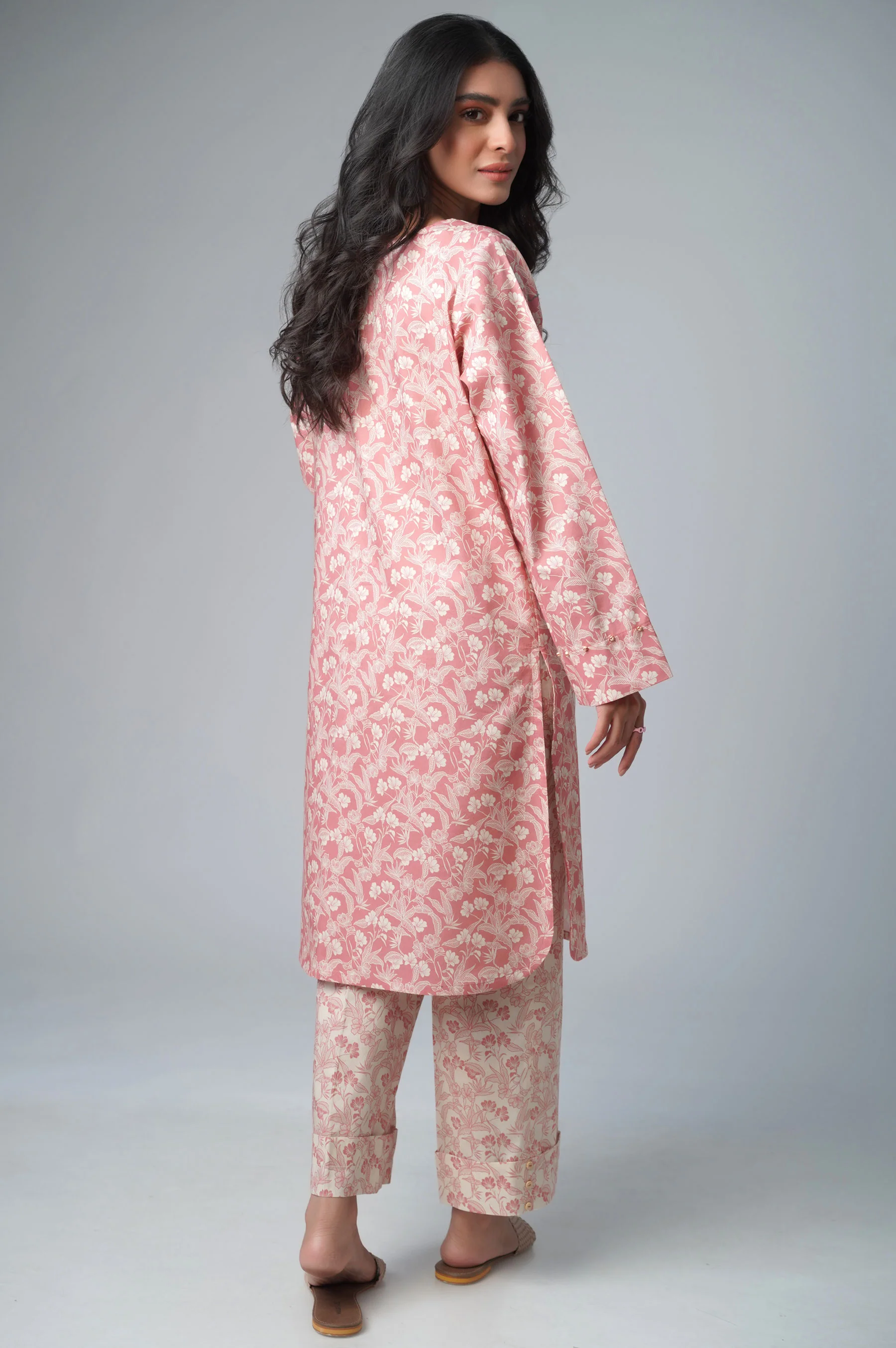 Unstitched 2 Piece Printed Lawn Suit - Image 2