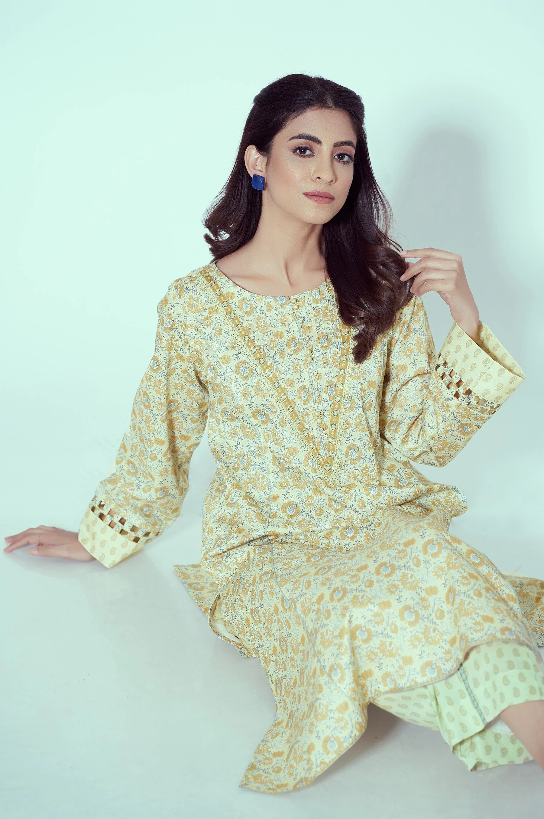 Unstitched 2 Piece Printed Lawn Suit - Image 2