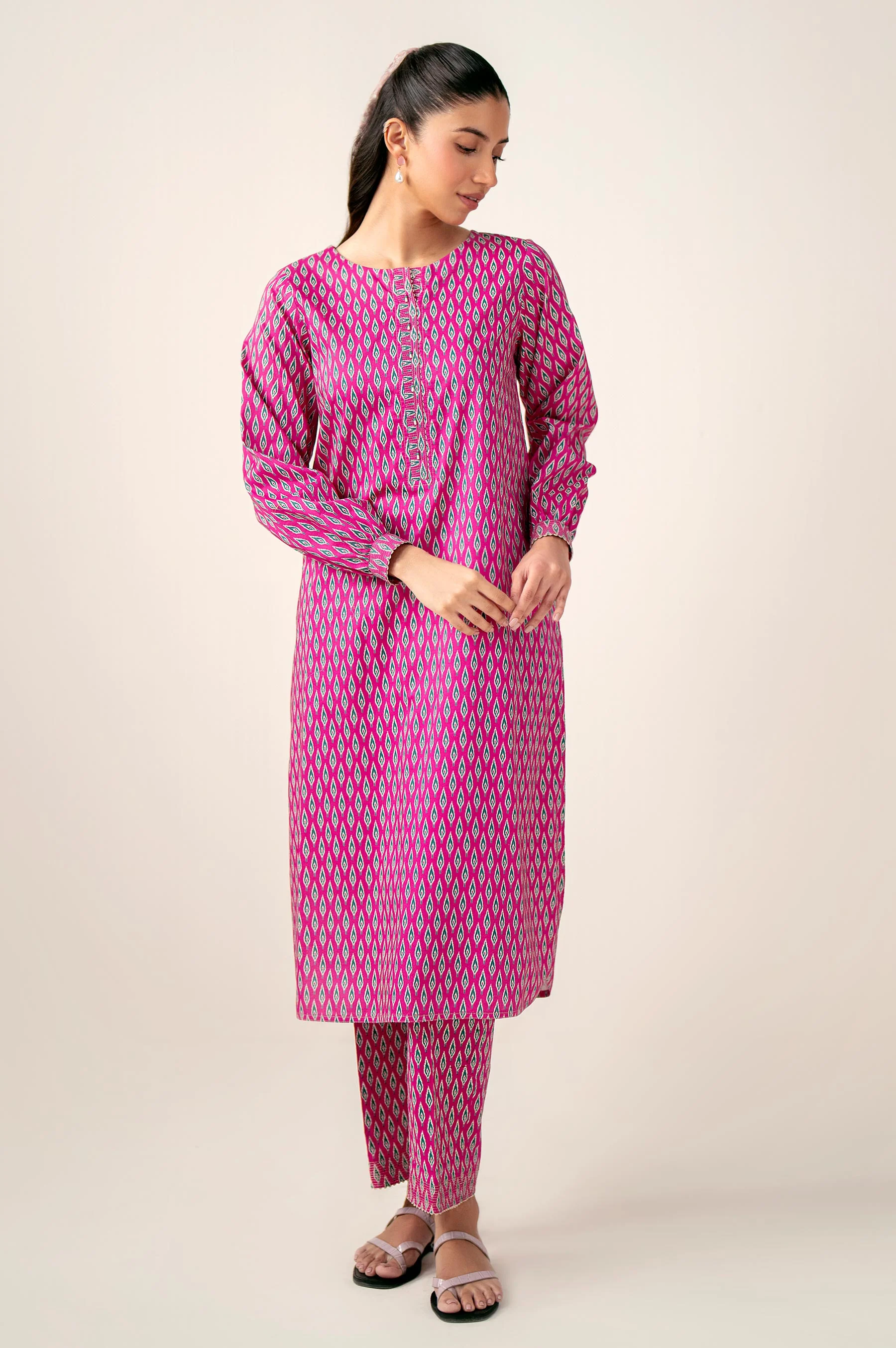 Unstitched 2 Piece Printed Lawn Suit - Image 5