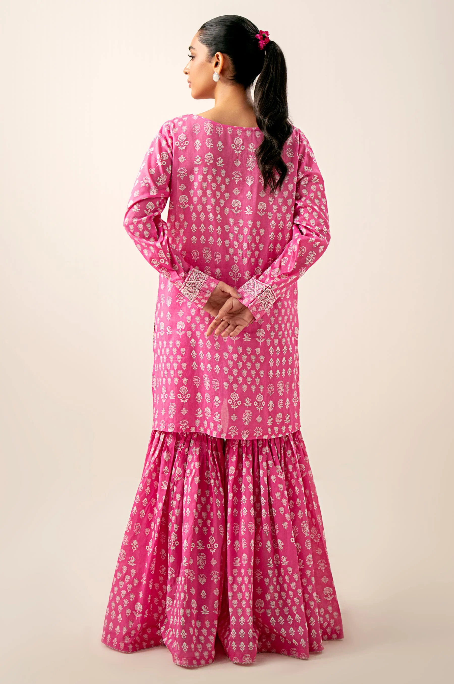 Unstitched 2 Piece Printed Embroidered Lawn Suit - Image 3
