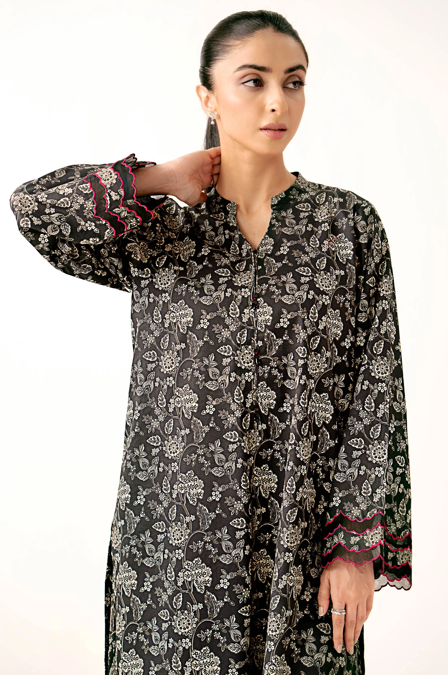 Unstitched 2 Piece Printed Lawn Suit - Image 3