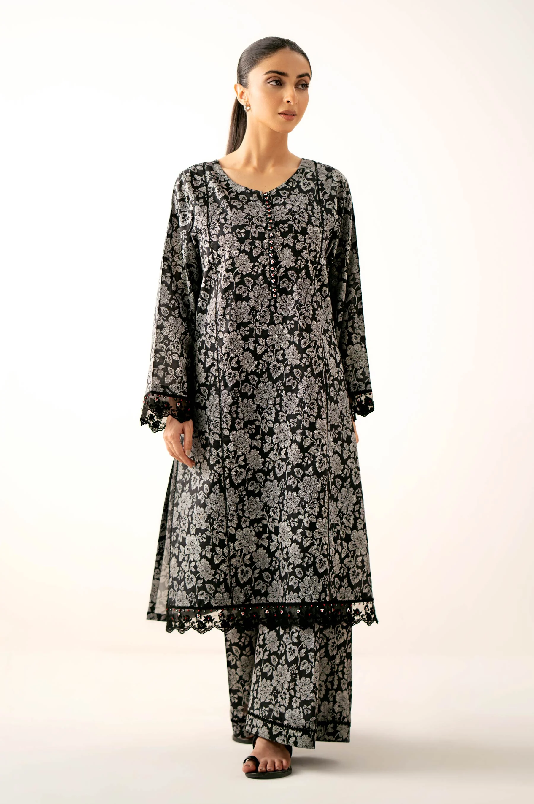 Unstitched 2 Piece Printed Lawn Suit - Image 5